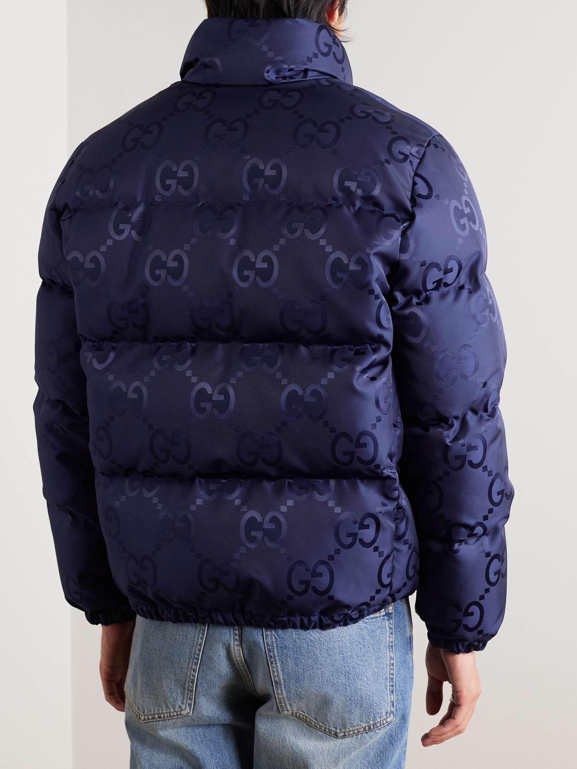 Logo-Jacquard Quilted Shell Down Jacket view