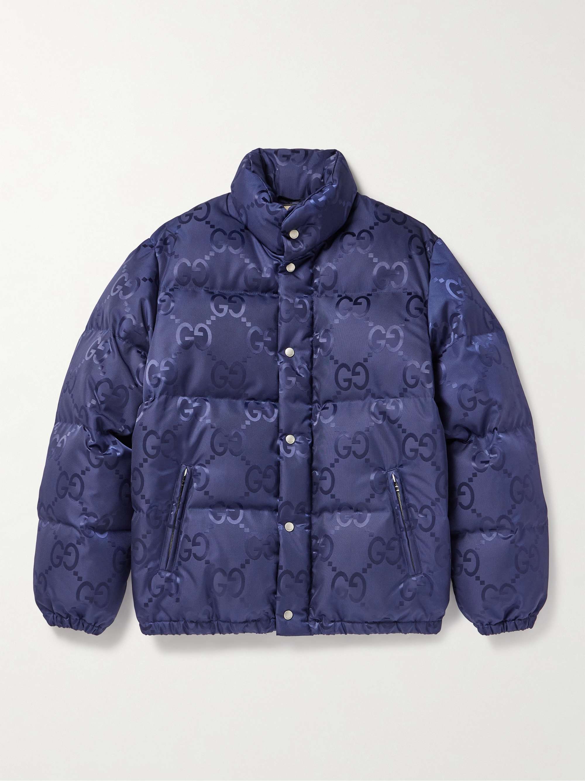 Logo-Jacquard Quilted Shell Down Jacket view