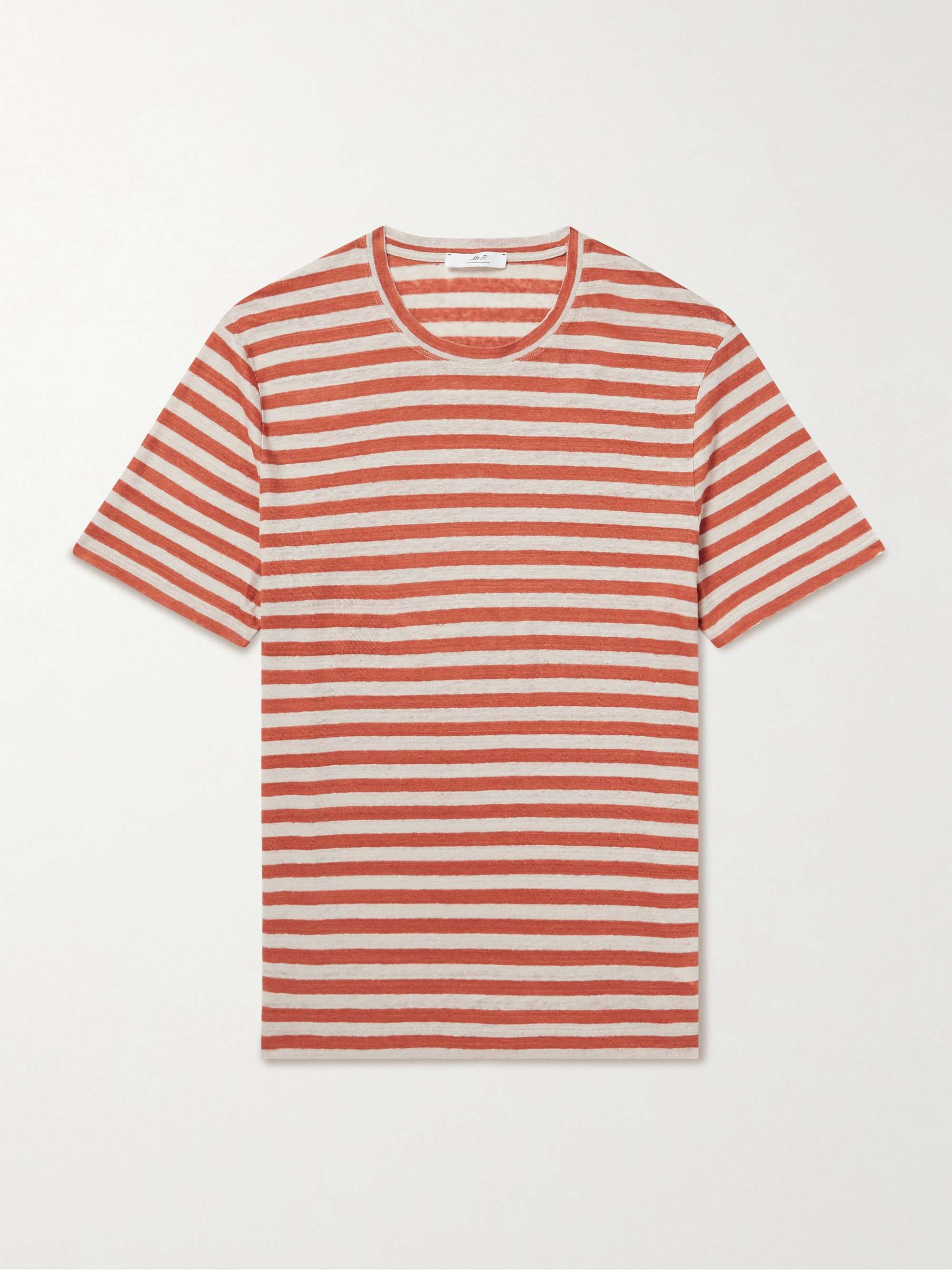 Striped Linen-Jersey T-Shirt view