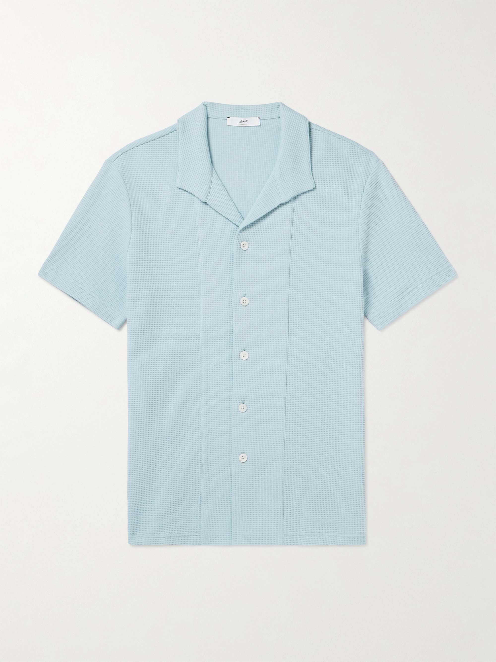 Waffle-Knit Cotton Shirt view
