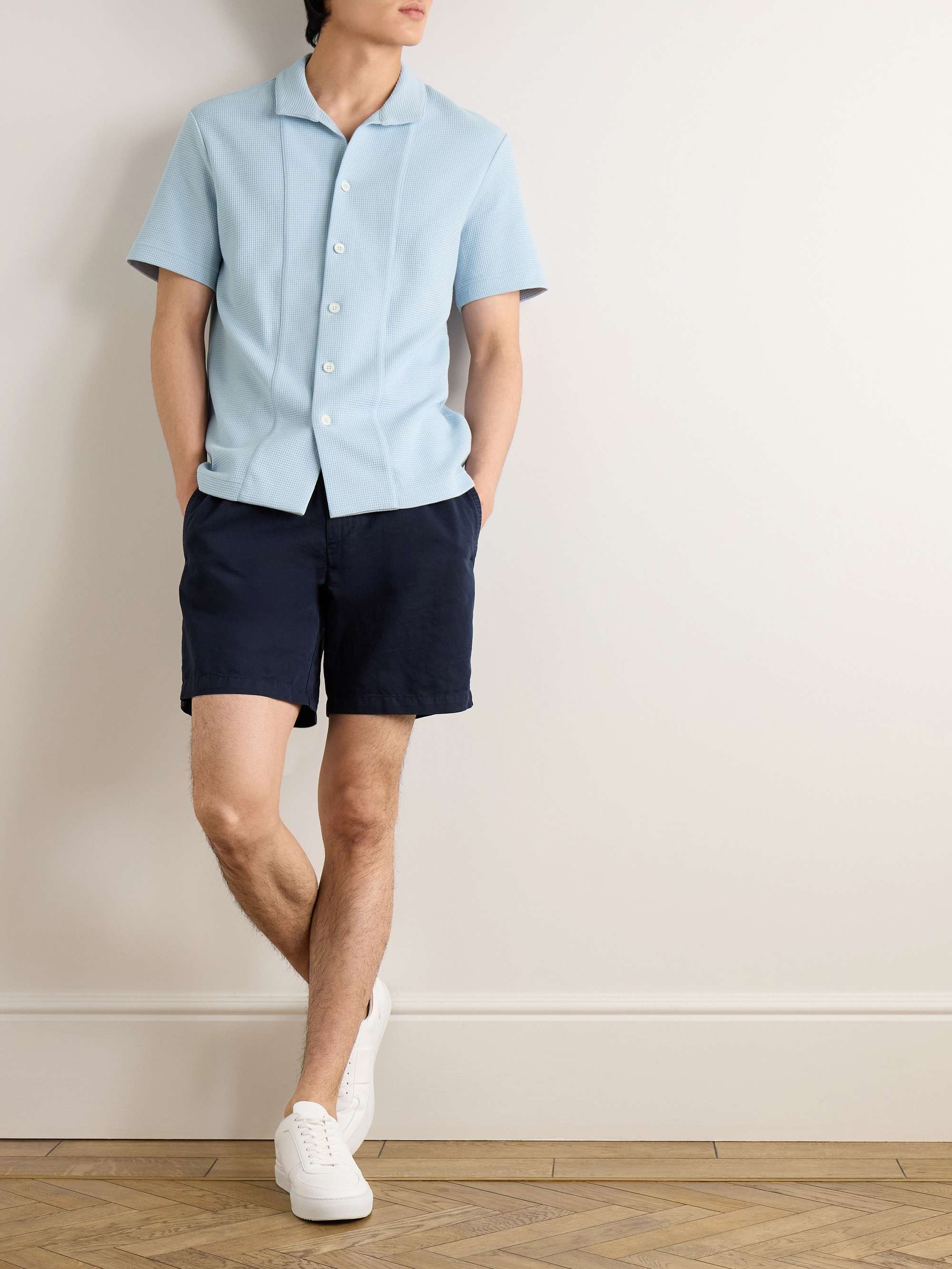 Waffle-Knit Cotton Shirt view