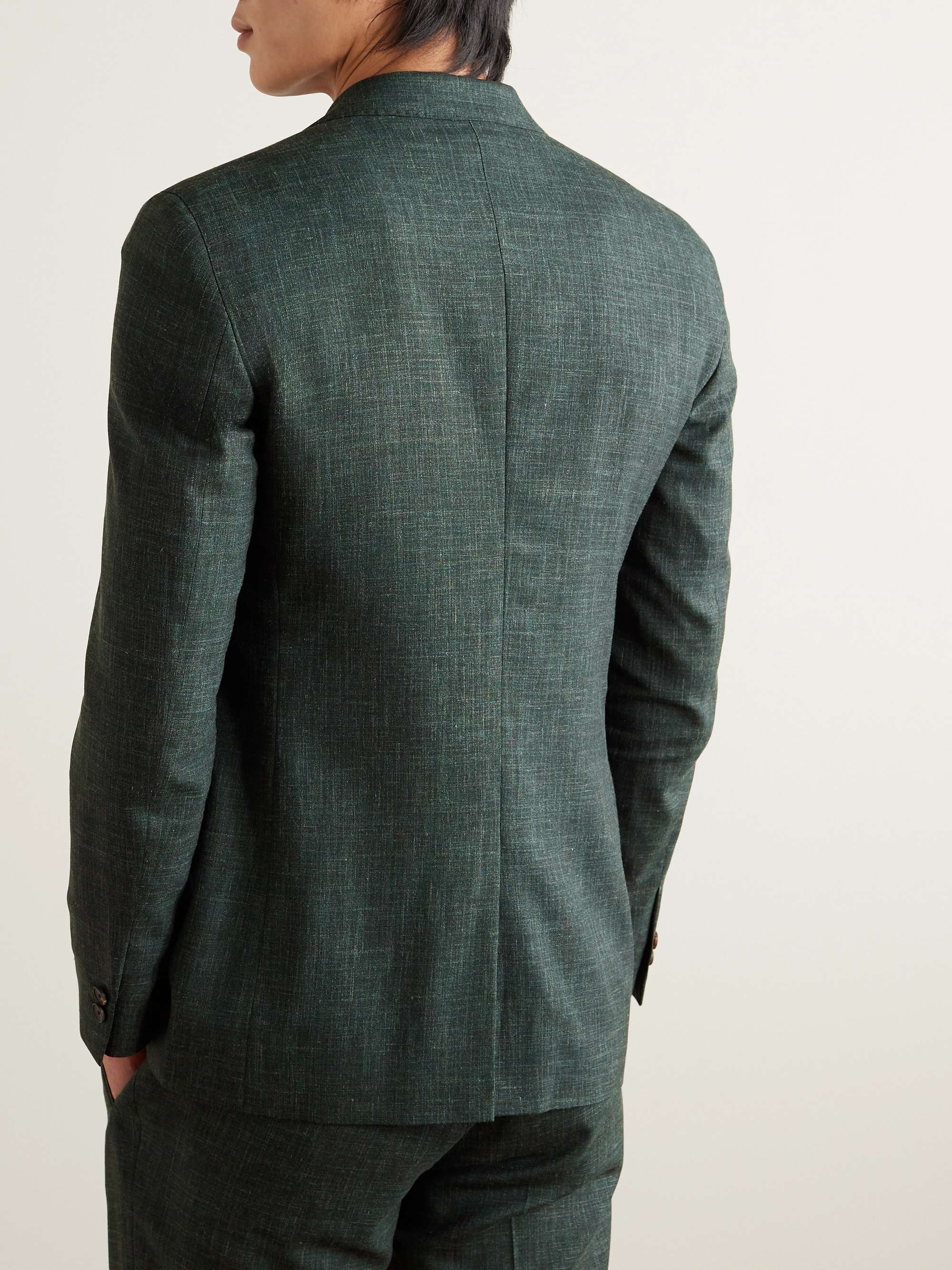 Virgin Wool, Silk and Linen-Blend Suit Jacket view