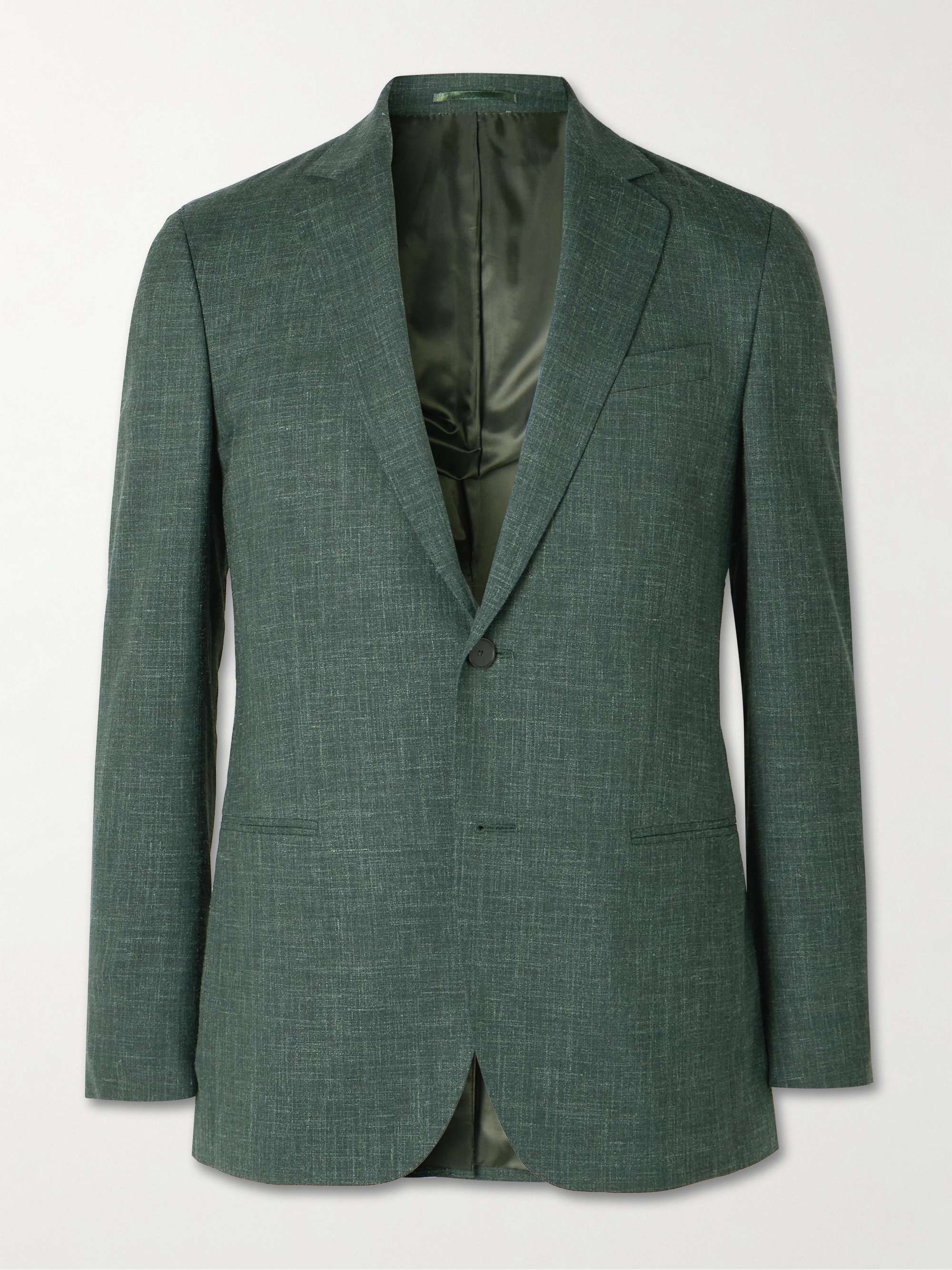 Virgin Wool, Silk and Linen-Blend Suit Jacket view
