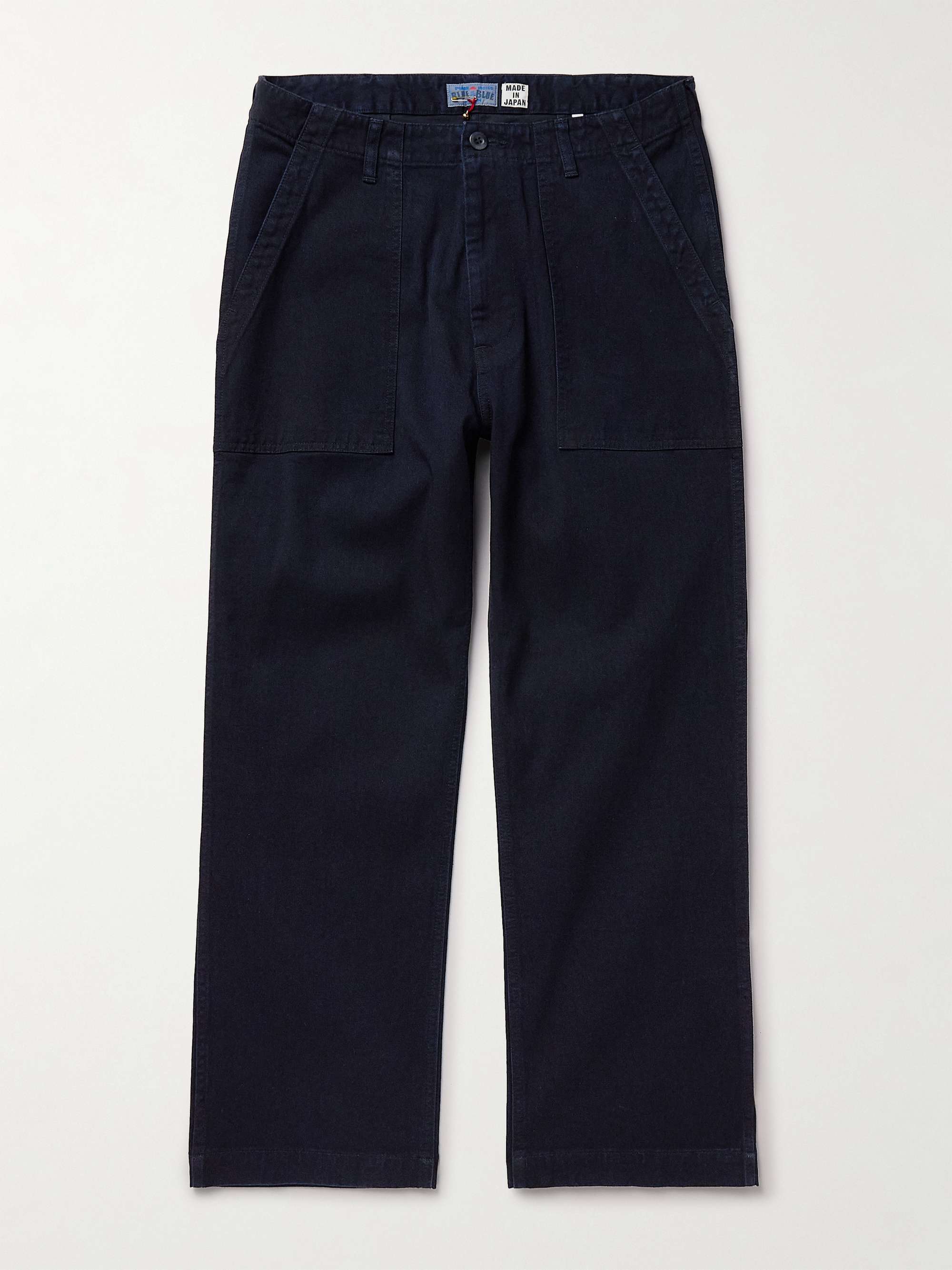 Straight-Leg Indigo-Dyed TENCEL™ Lyocell-Blend Twill Trousers view