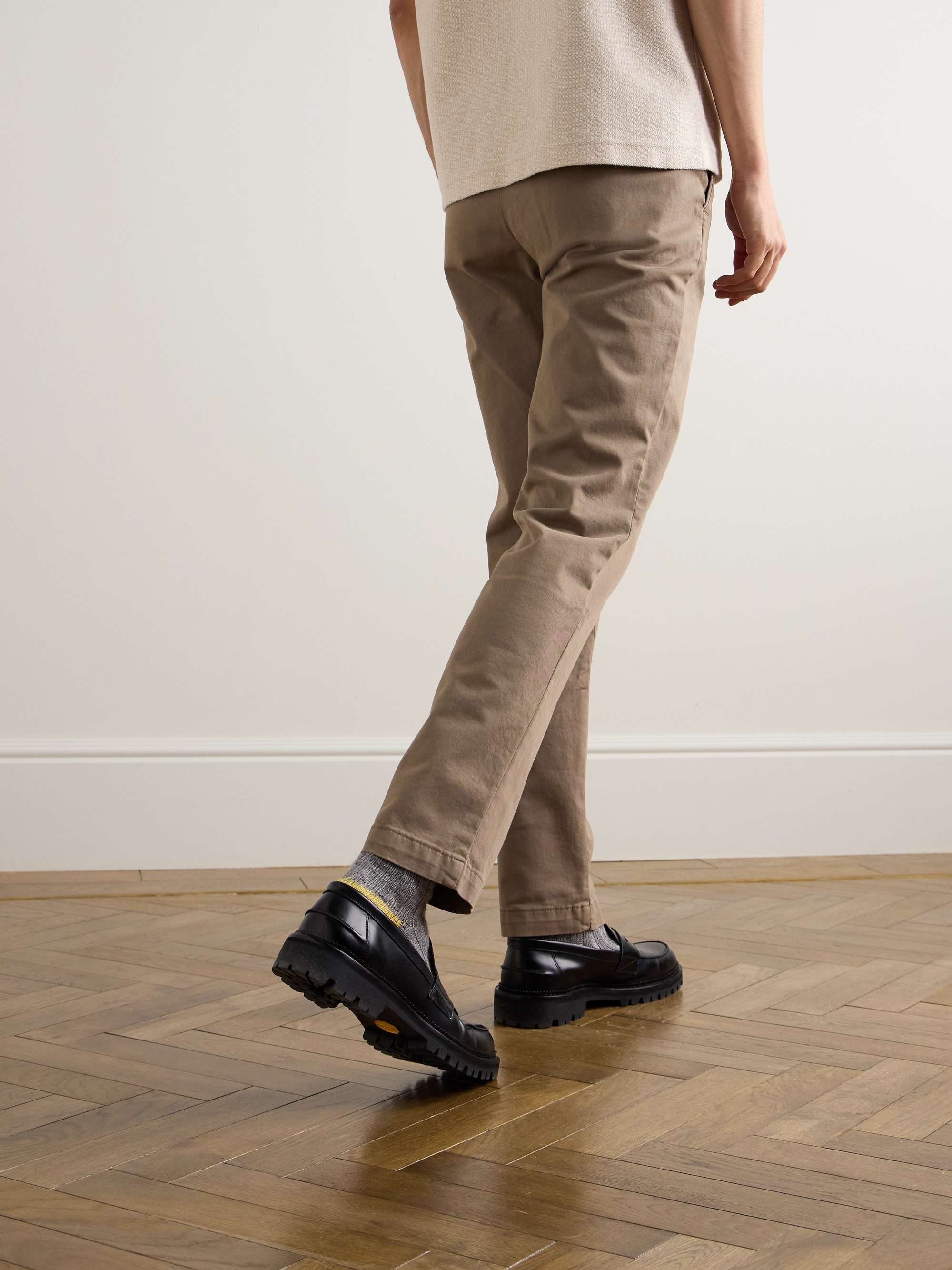 Adam Straight-Leg Cotton-Blend Twill Chinos view
