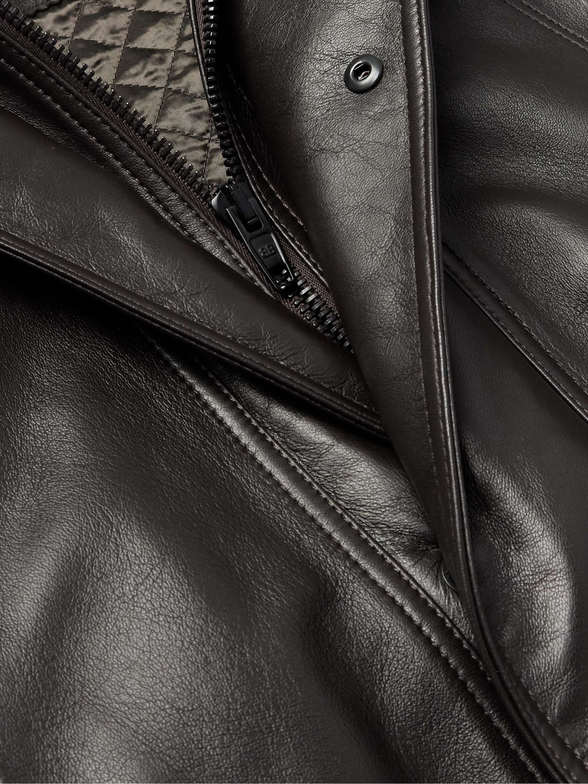 Oversized Padded Leather Jacket view