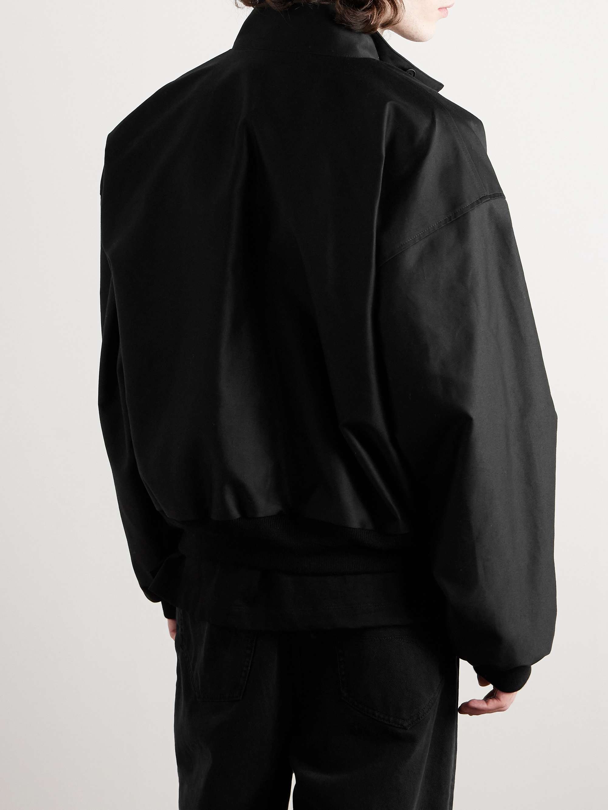 Oversized Cotton-Shell Harrington Jacket view