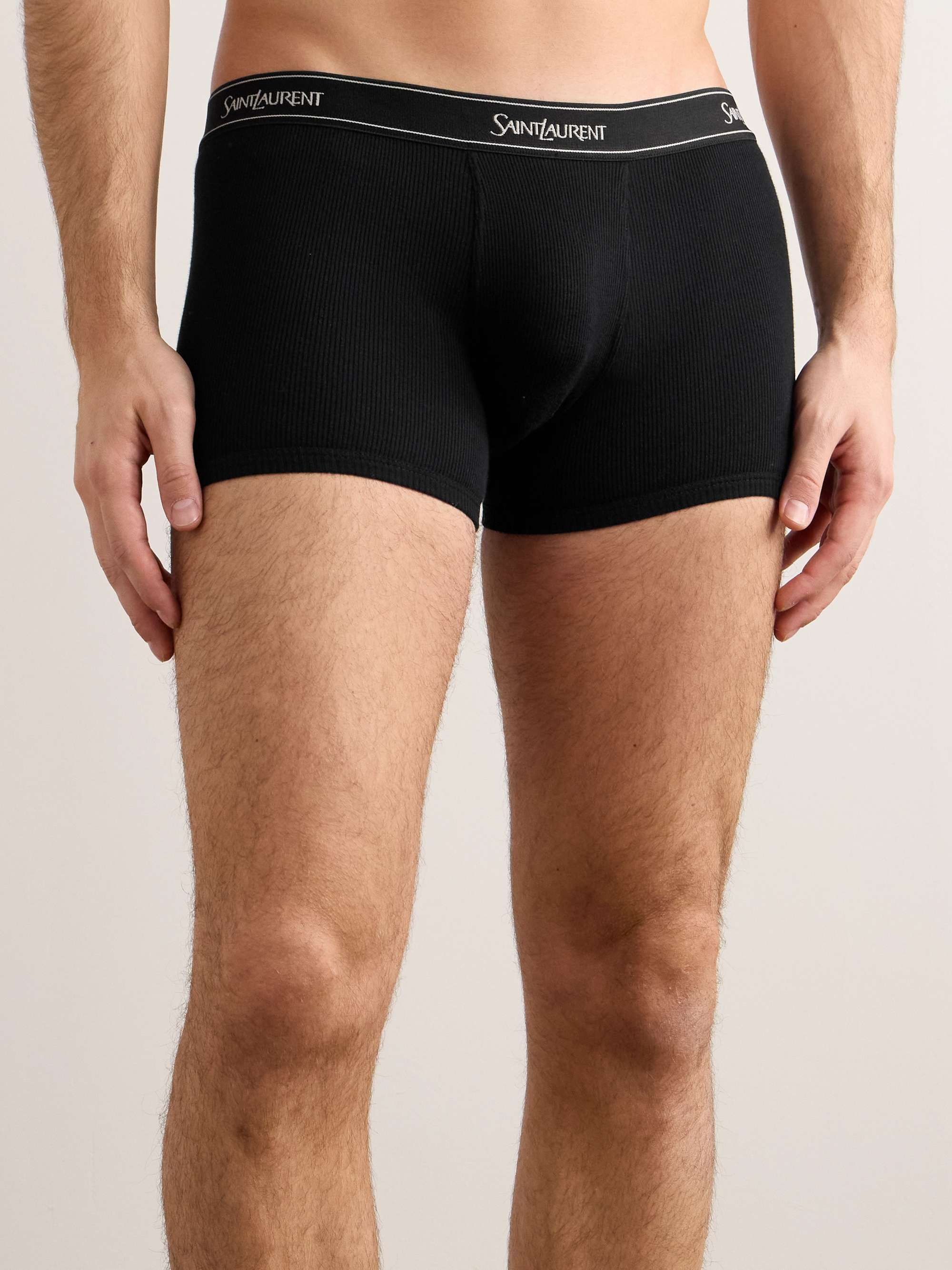 Ribbed Cotton-Jersey Boxer Briefs view