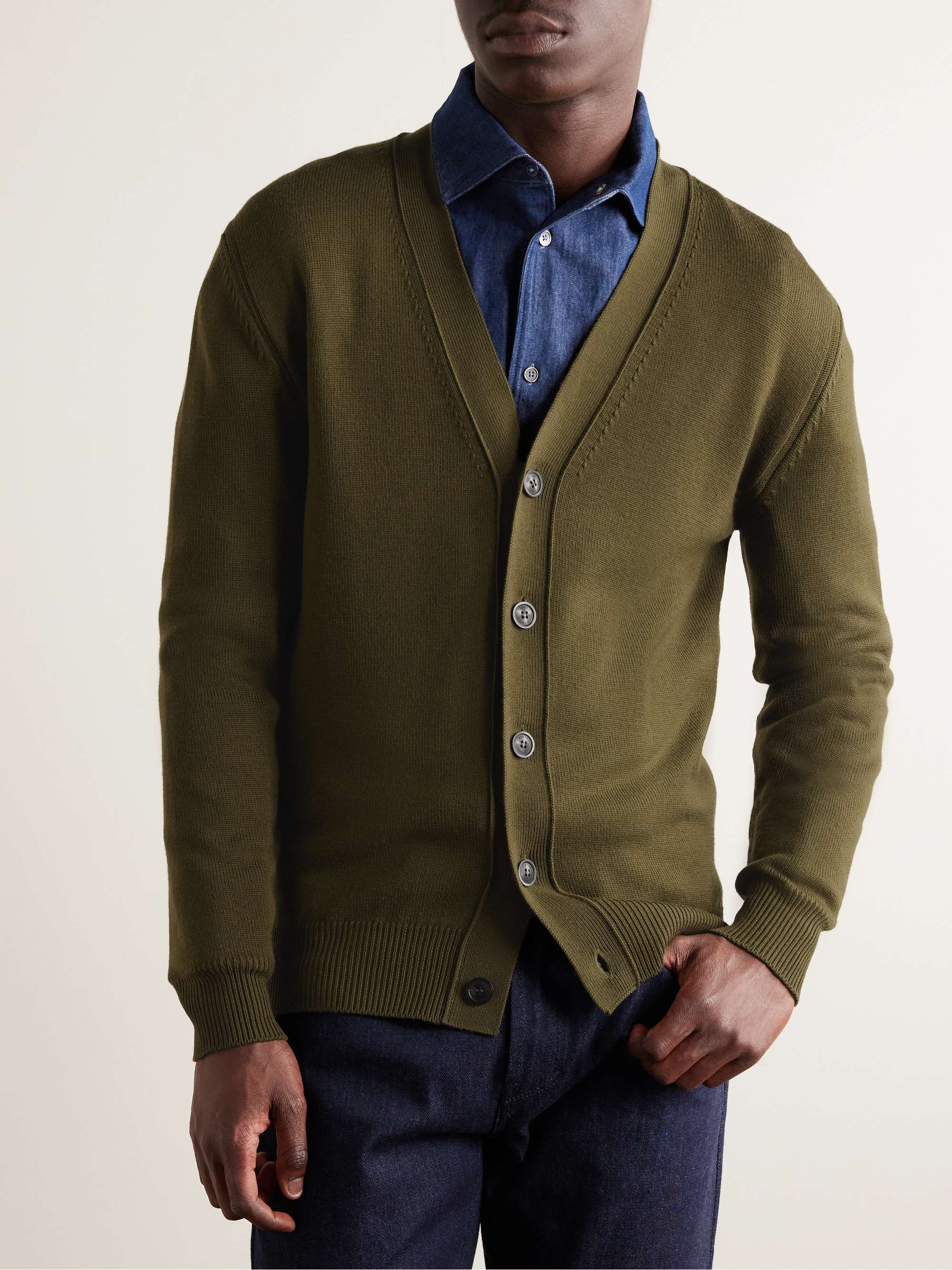 Audley Slim-Fit Wool Cardigan view