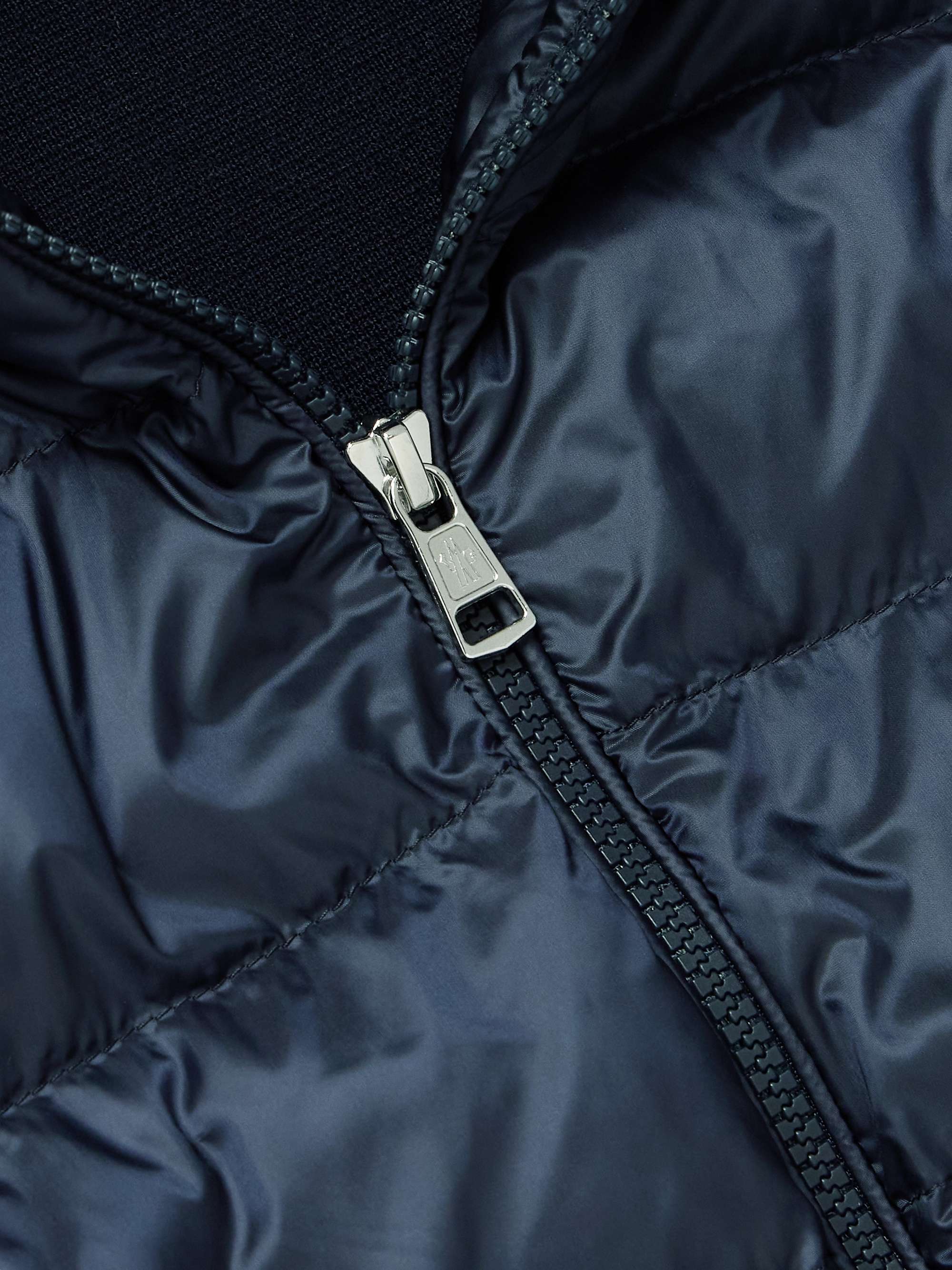 Logo-Appliquéd Virgin Wool and Quilted Shell Down Cardigan view