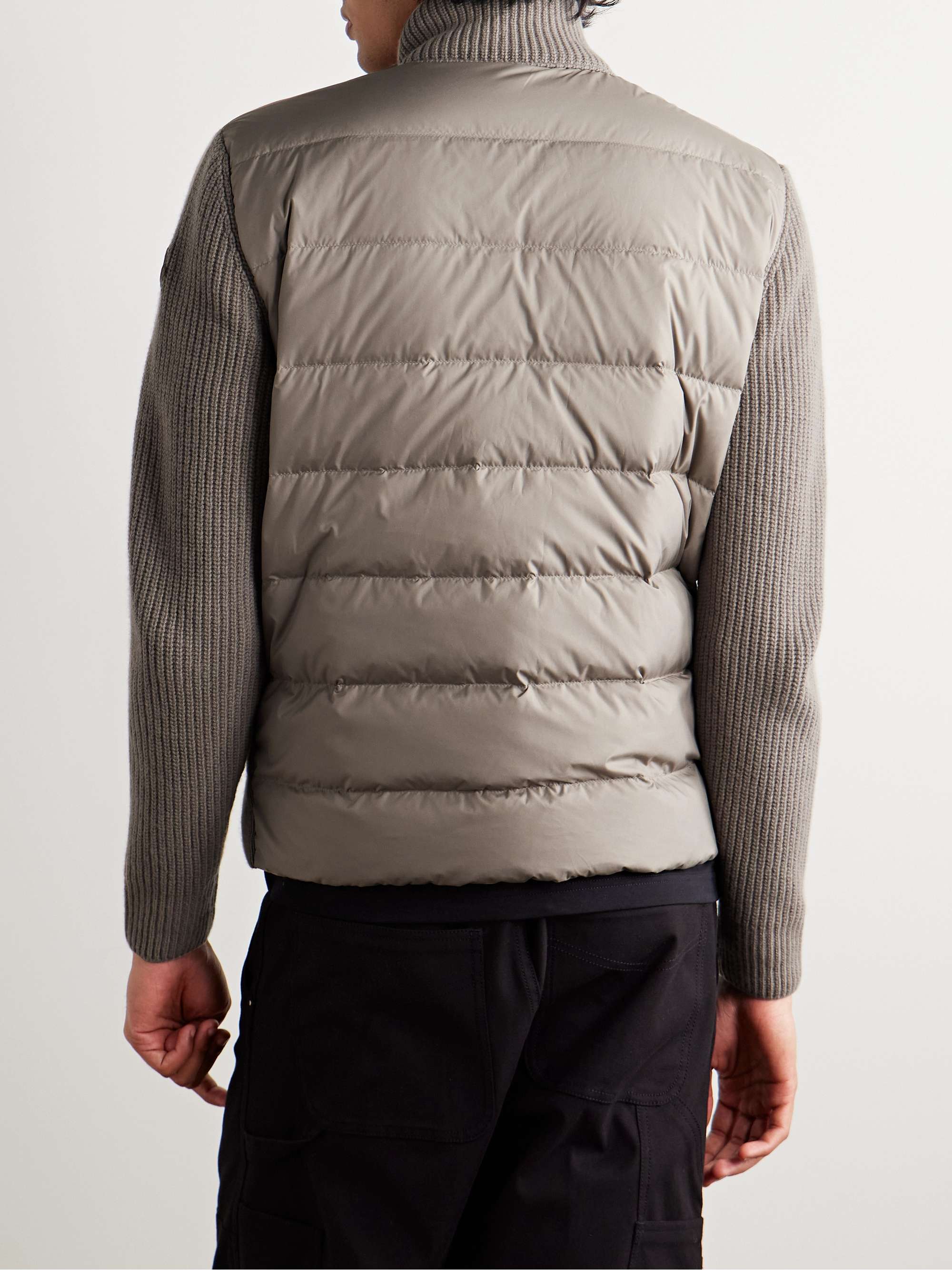 Panelled Virgin Wool and Cashmere-Blend and Shell Down Jacket view