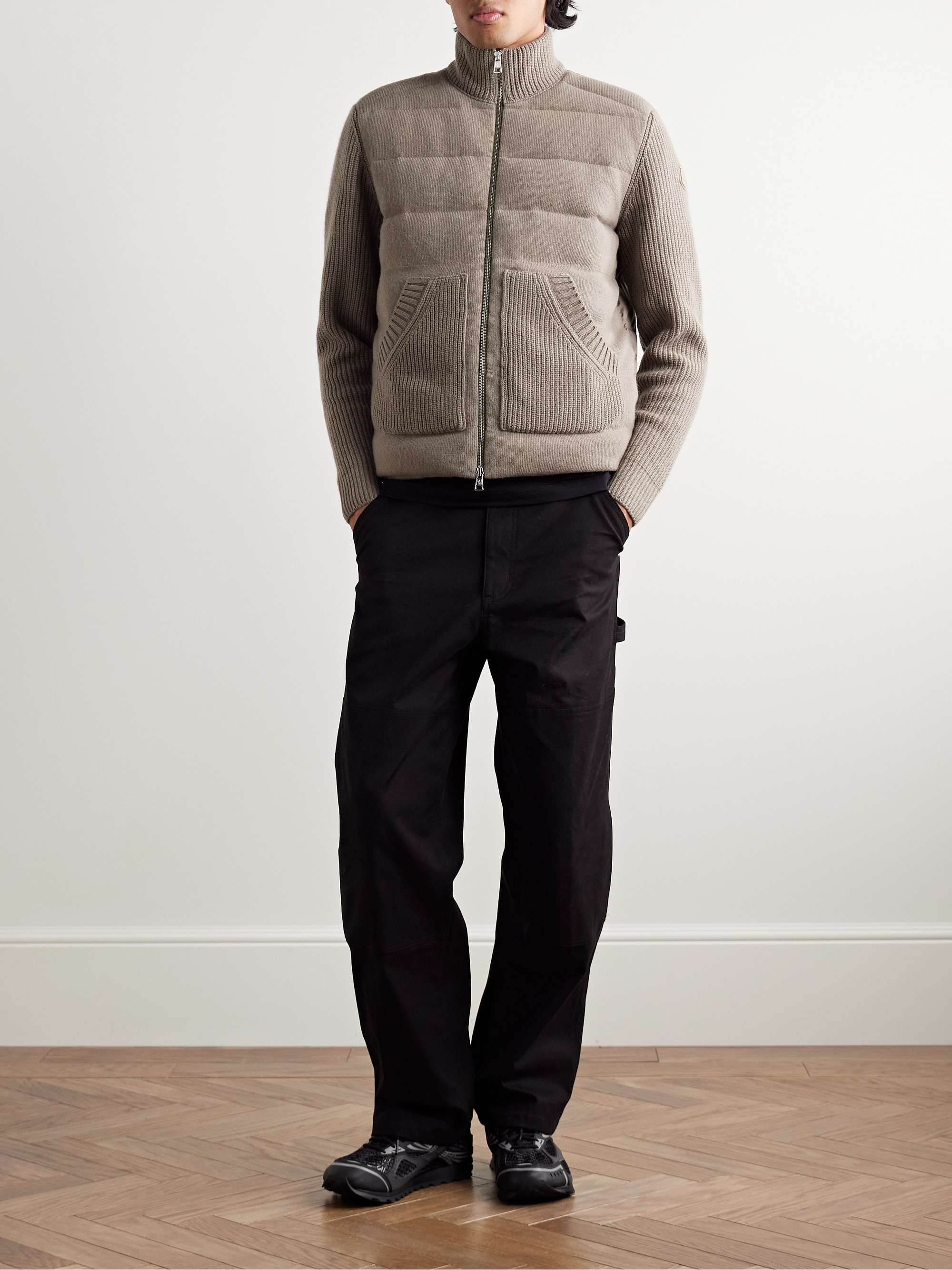 Panelled Virgin Wool and Cashmere-Blend and Shell Down Jacket view