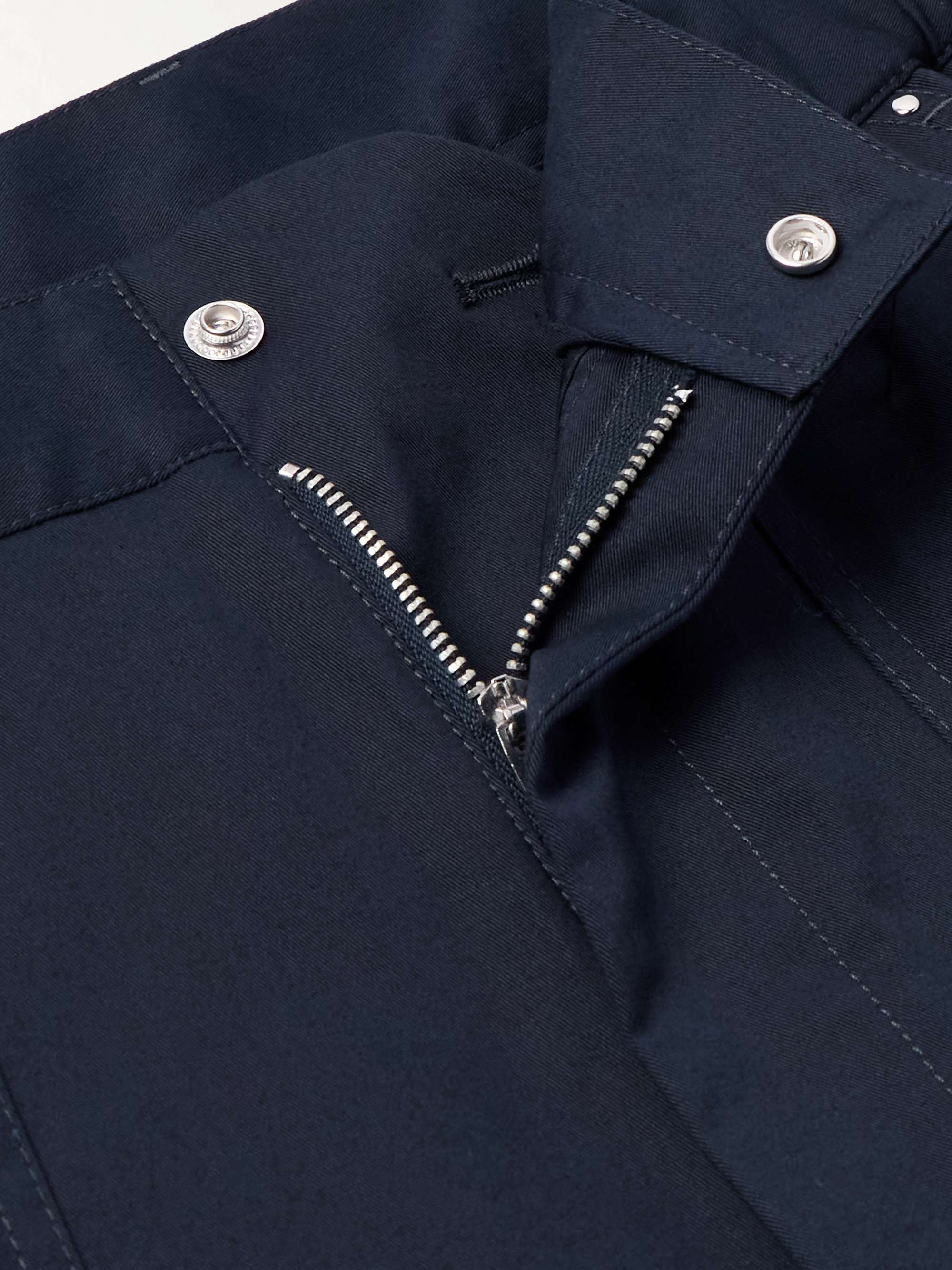 Tapered Cotton-Blend Gabardine Trousers view