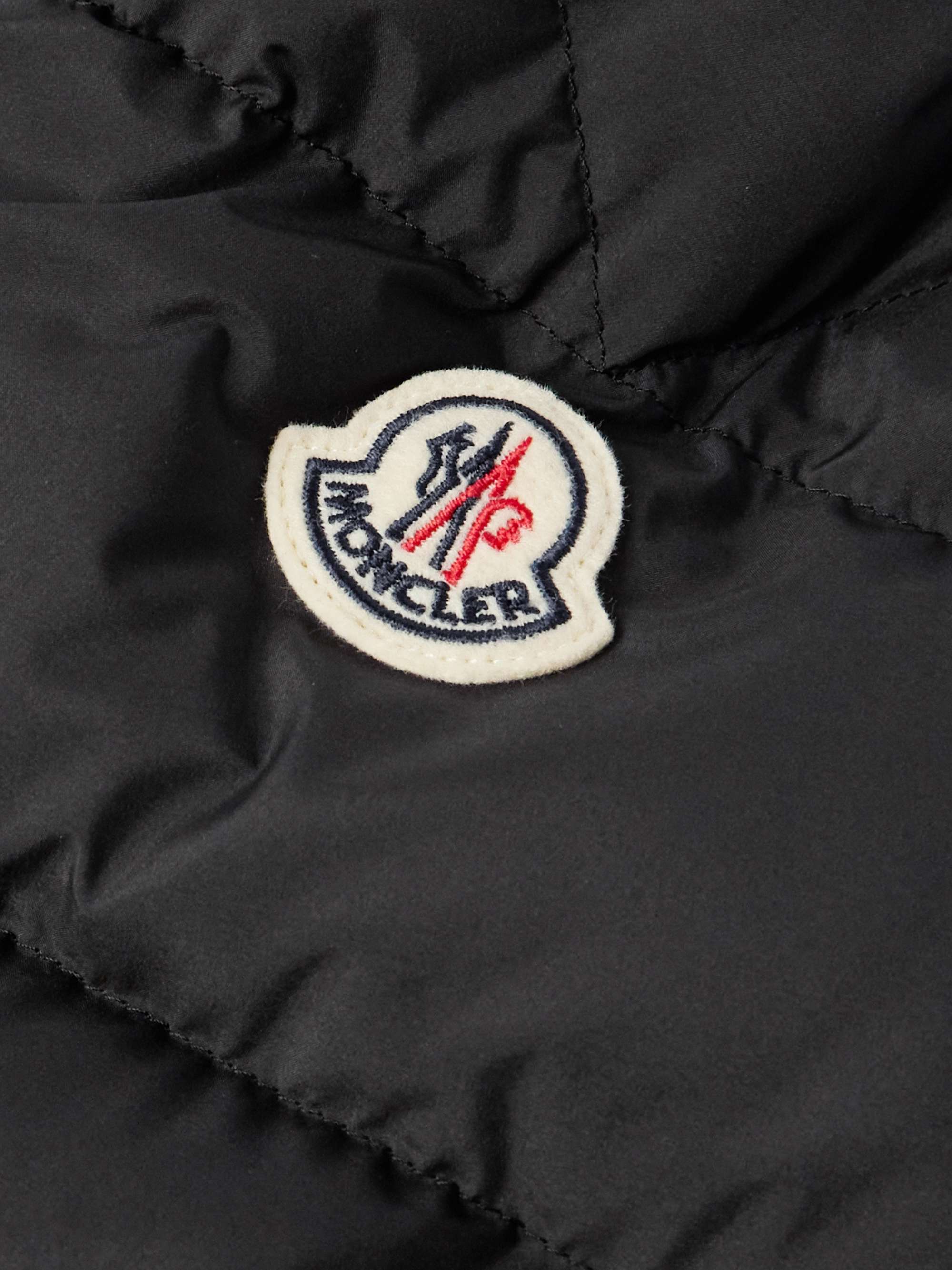 Grosgrain-Trimmed Logo-Appliquéd Quilted Shell Down Jacket view