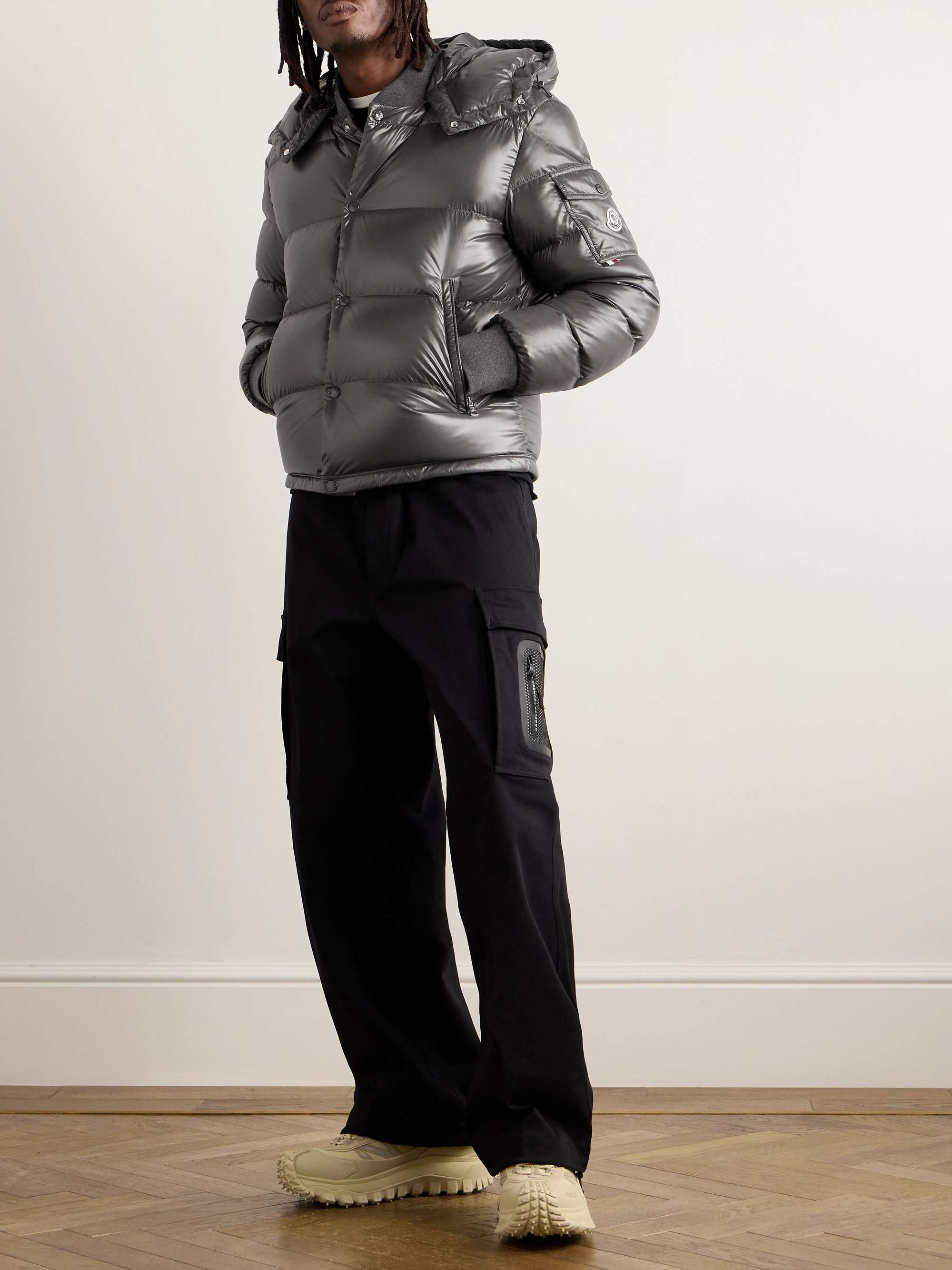Maljasset Slim-Fit Quilted Lacquered-Nylon Hooded Down Jacket view