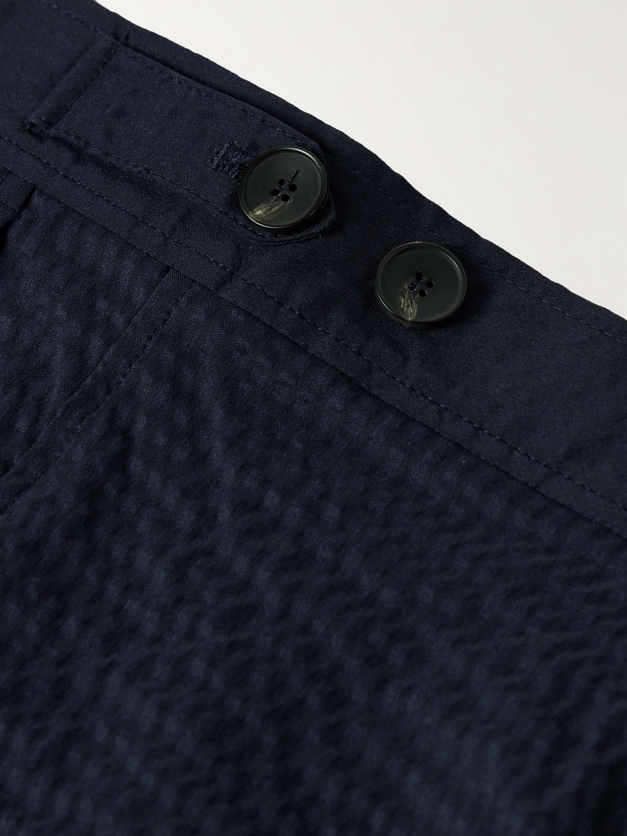 Straight-Leg Mid-Length Seersucker Swim Shorts view