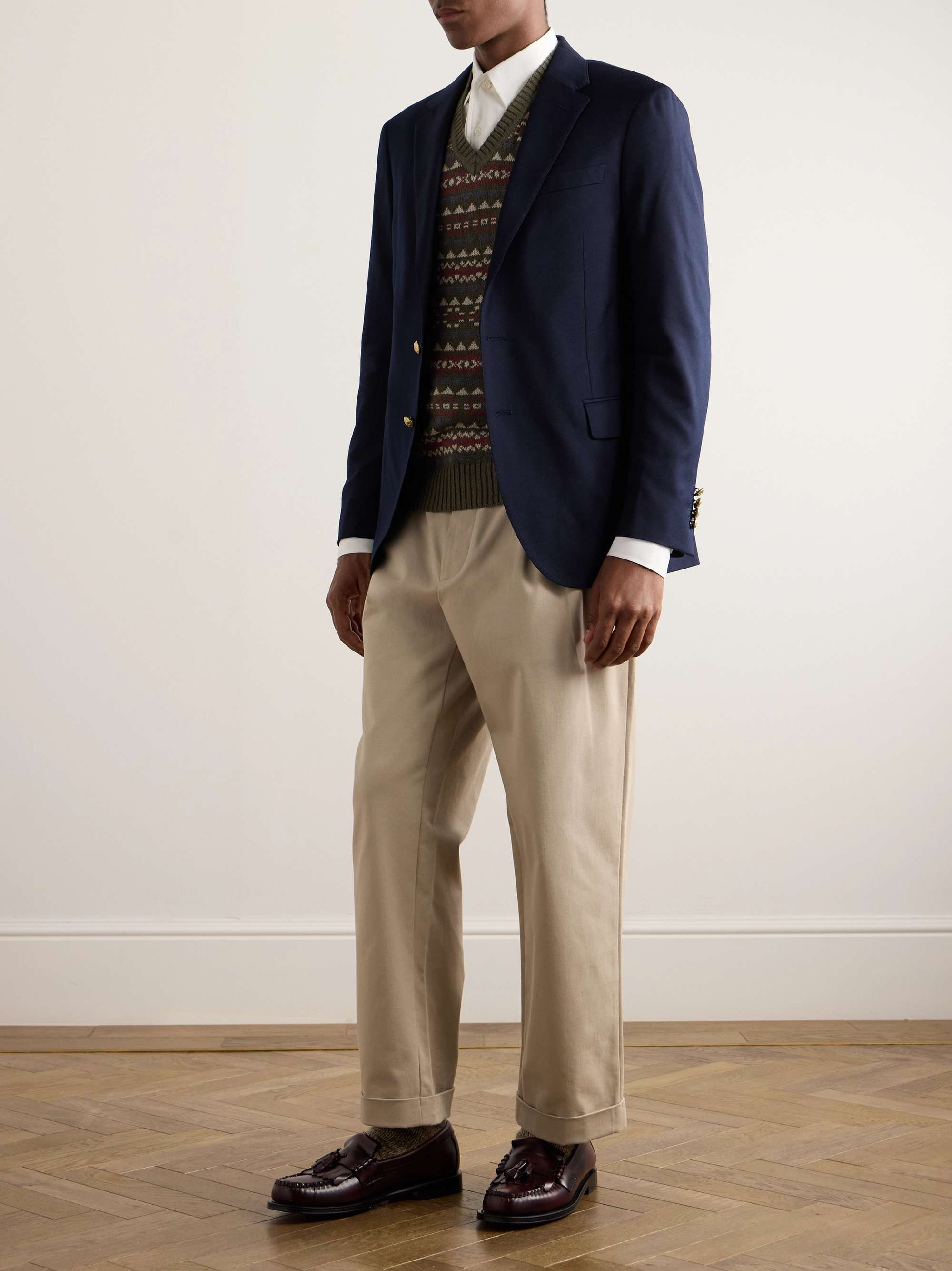 Wool-Blend Gabardine Blazer view