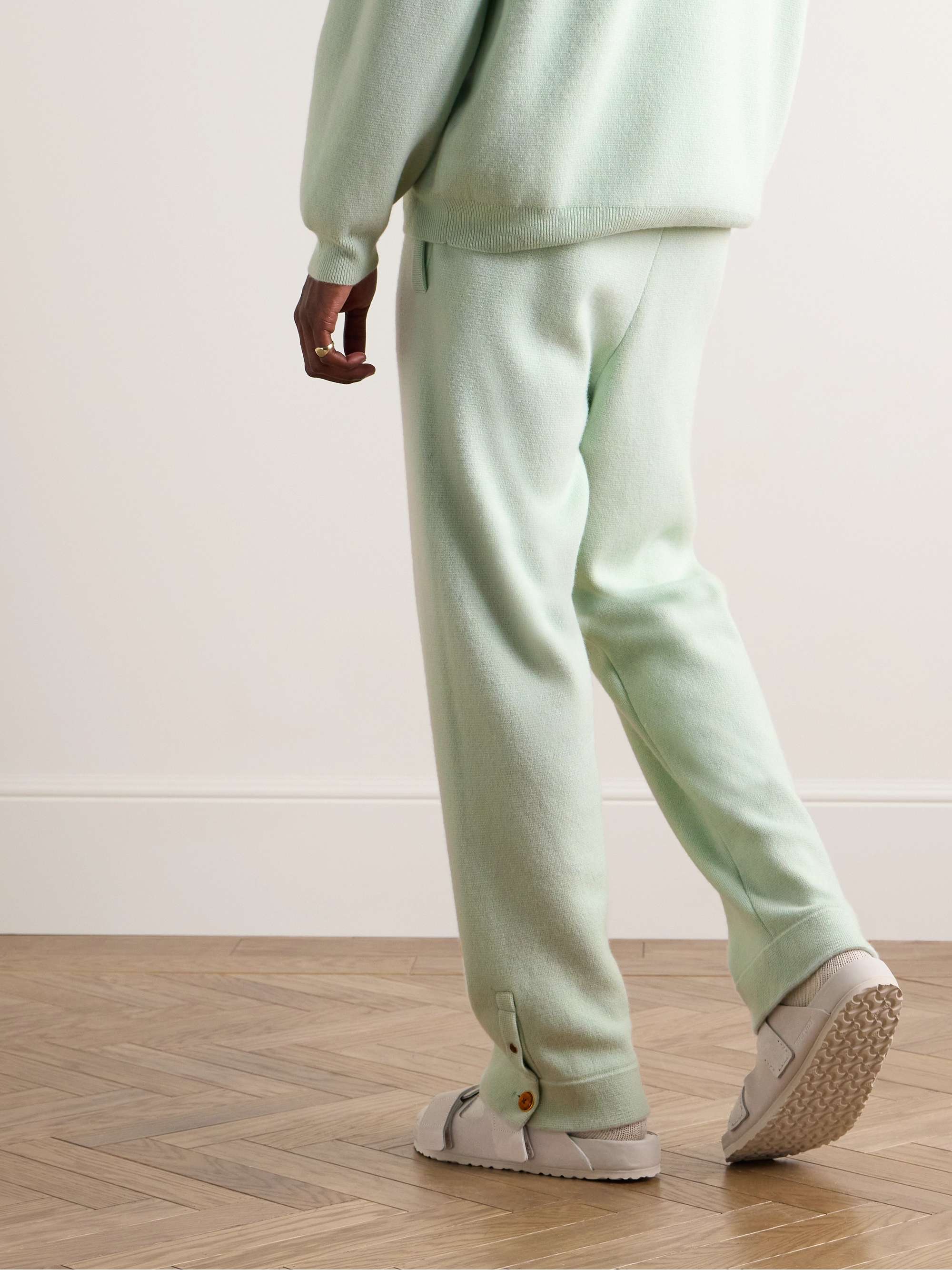 Straight-Leg Cashmere Drawstring Trousers view