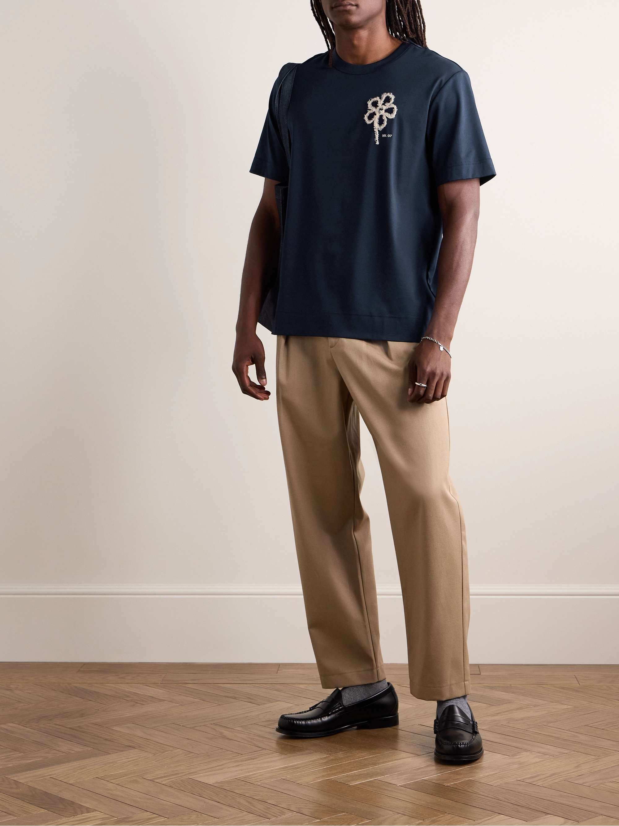 Pedro 3525 Embroidered Mercerised Organic Cotton-Jersey T-Shirt view