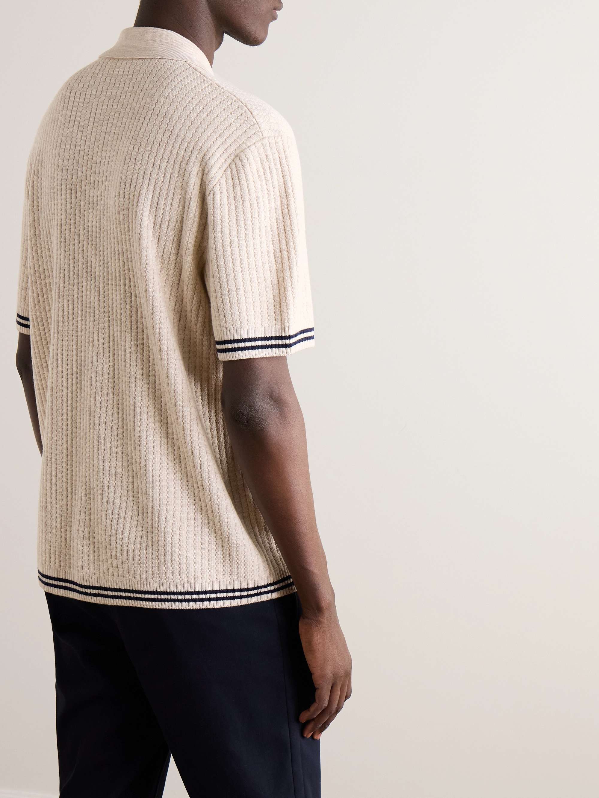 Striped Ribbed Merino Wool Shirt view
