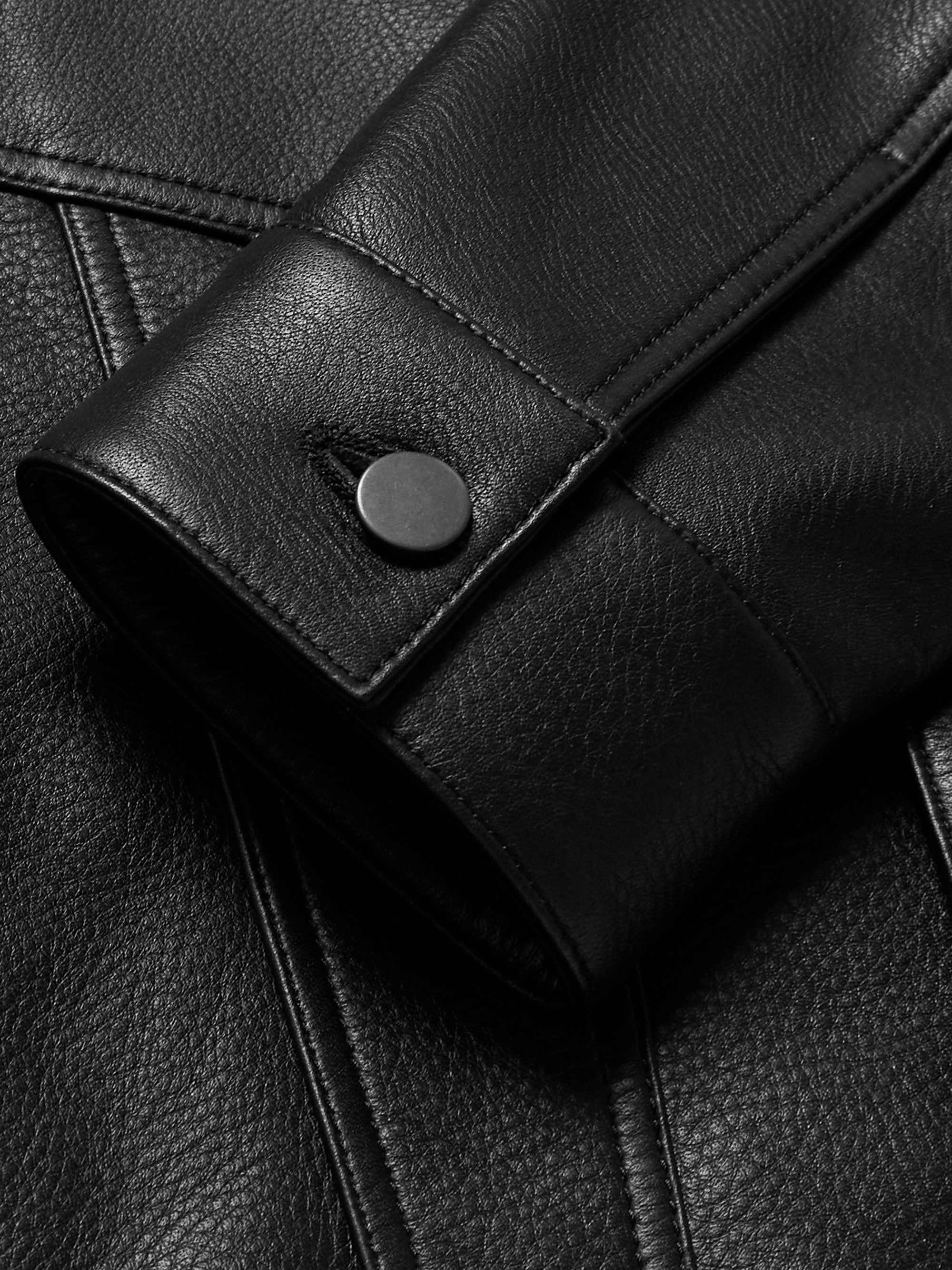 Full-Grain Leather Trucker Jacket view
