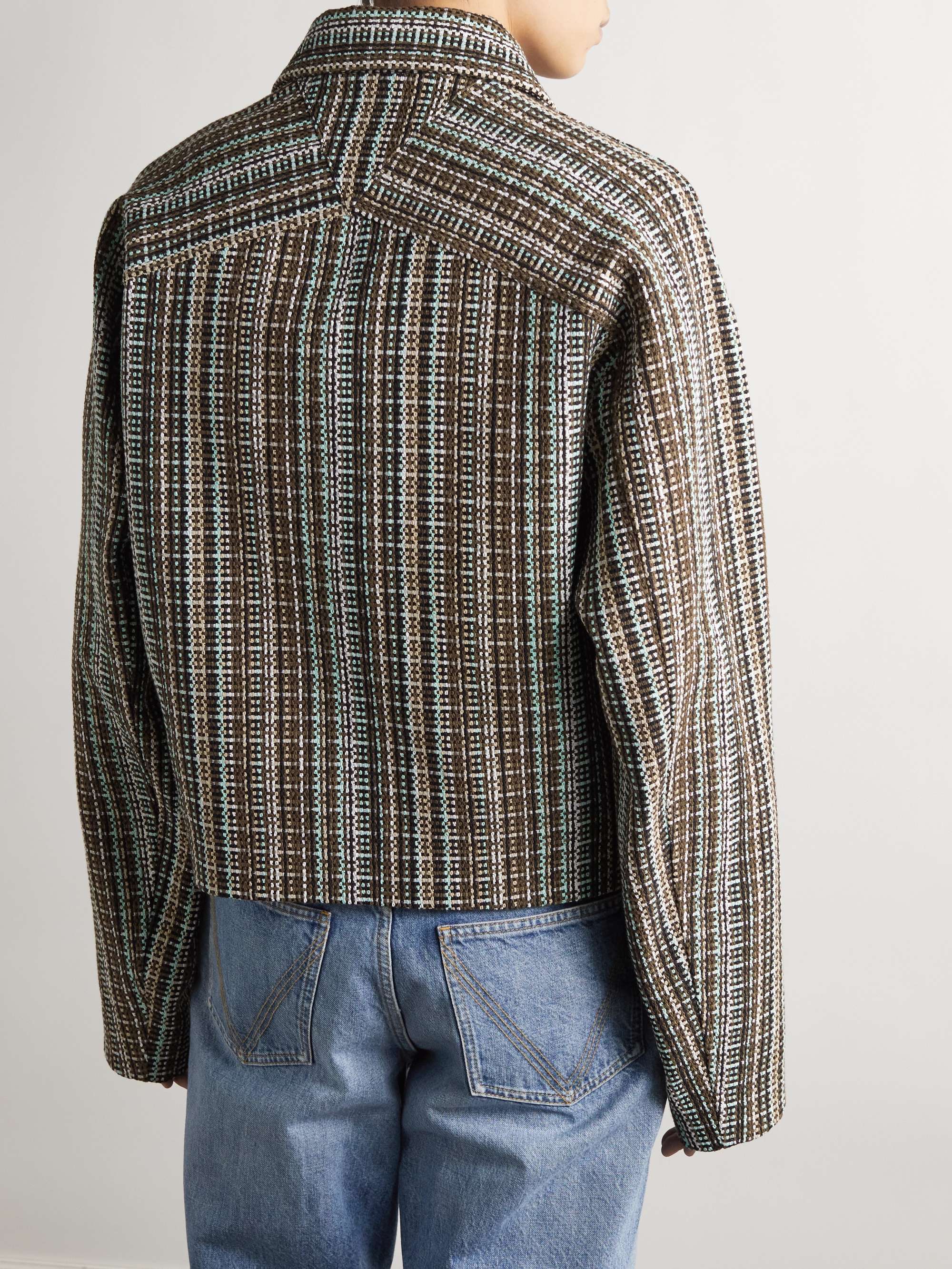 Cotton-Blend Blouson Jacket view