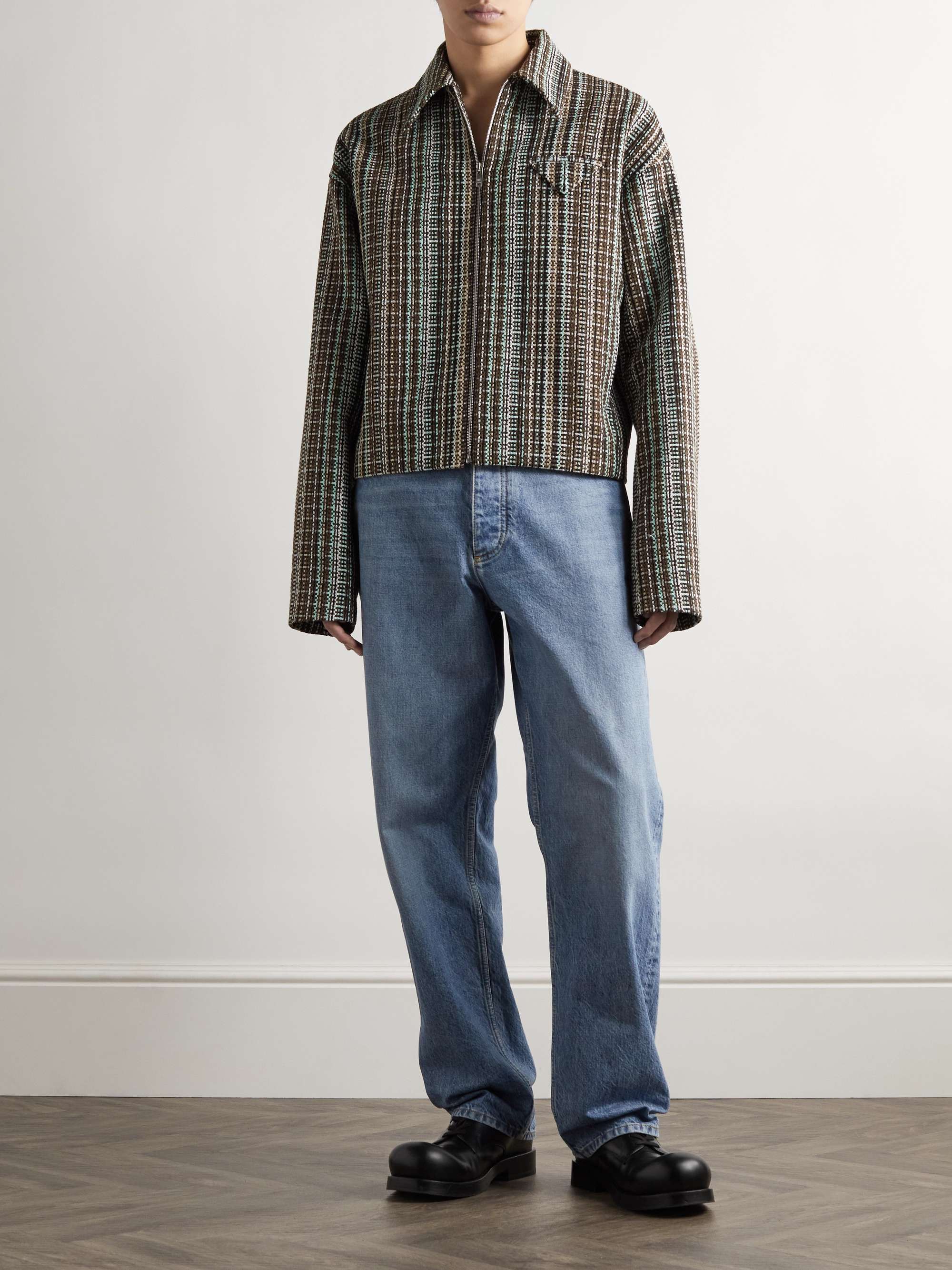 Cotton-Blend Blouson Jacket view