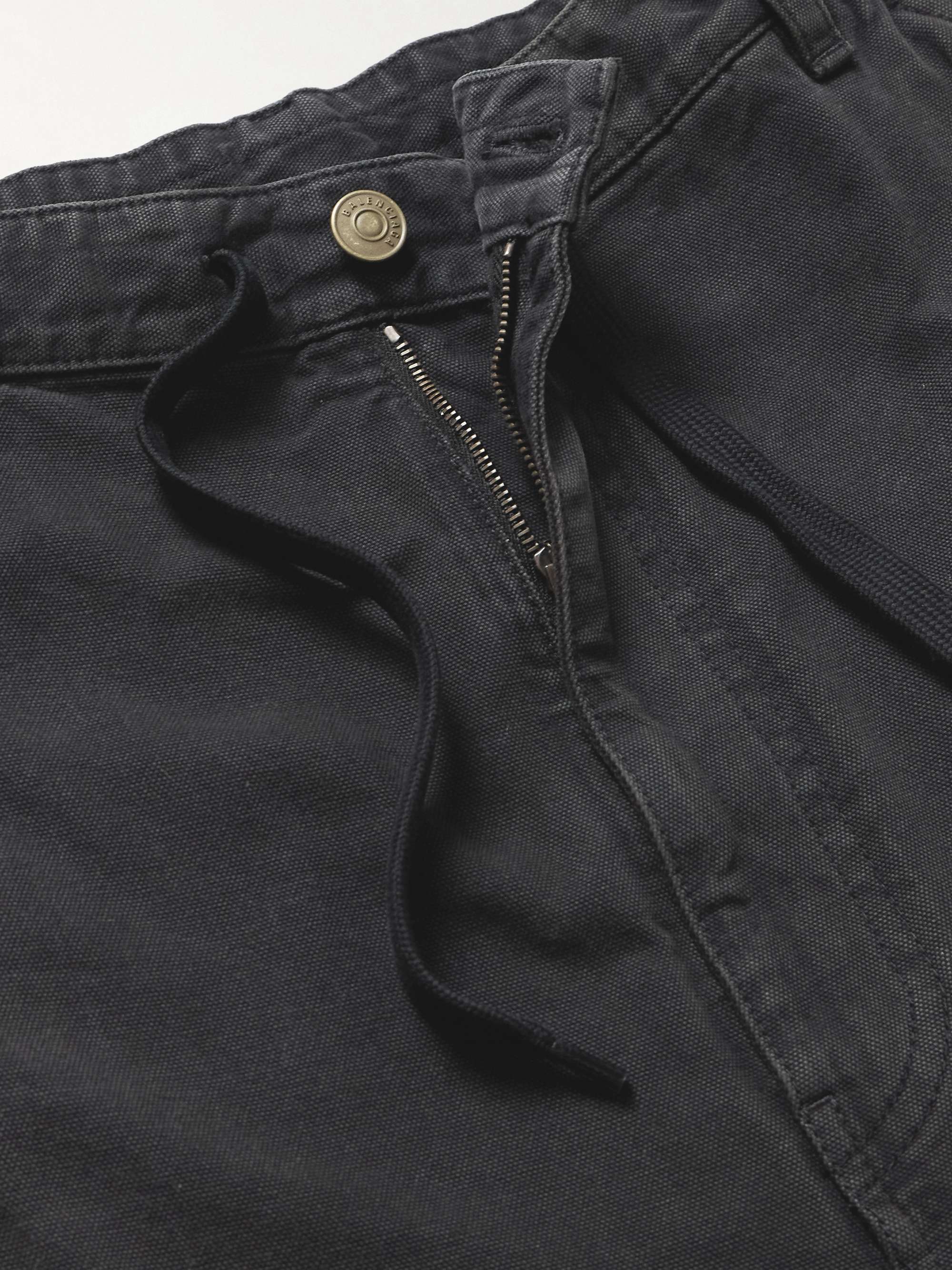 Double Knee Panelled Distressed Drawstring Jeans view