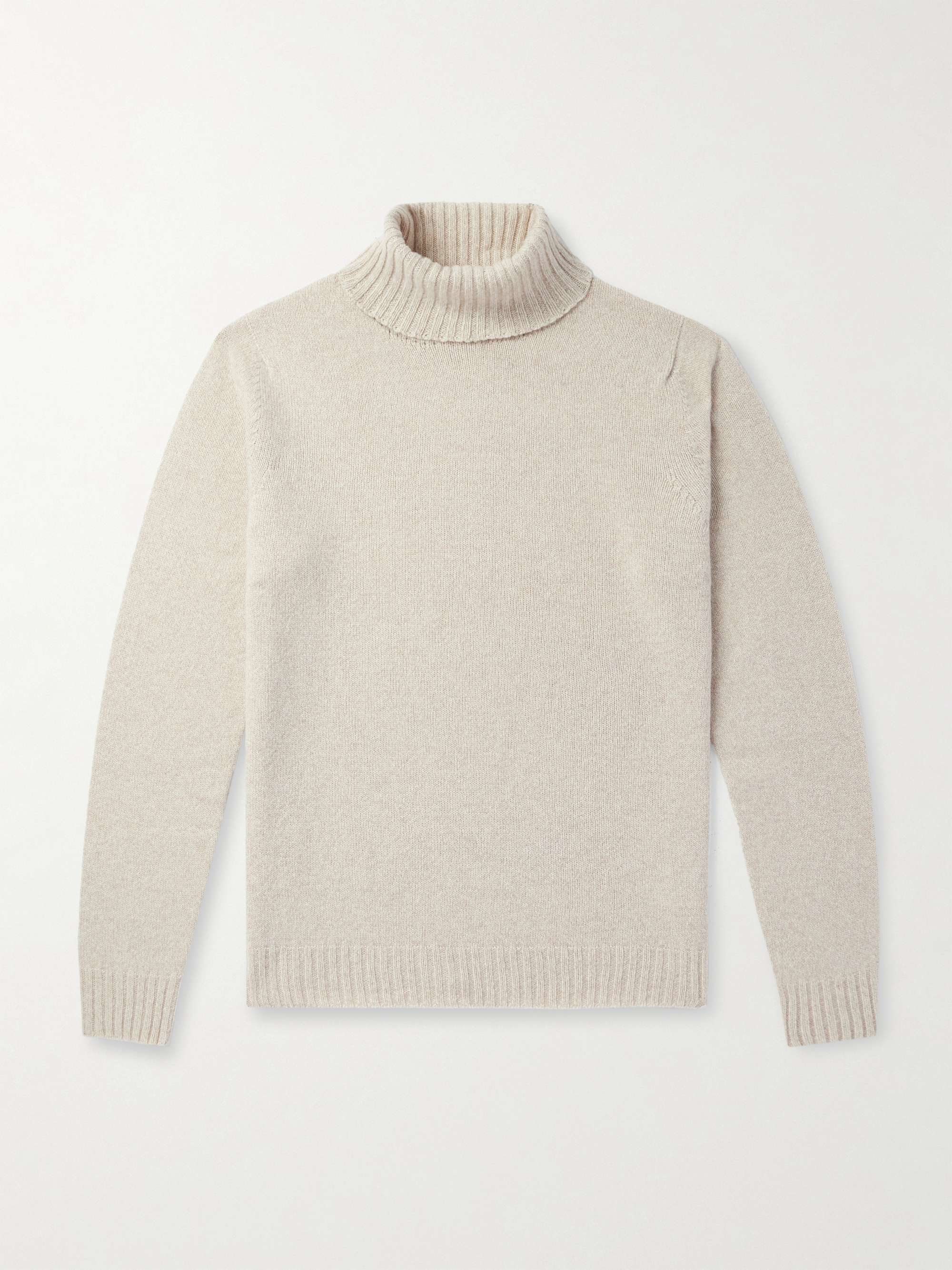 Recycled-Cashmere and Merino Wool-Blend Rollneck Sweater view