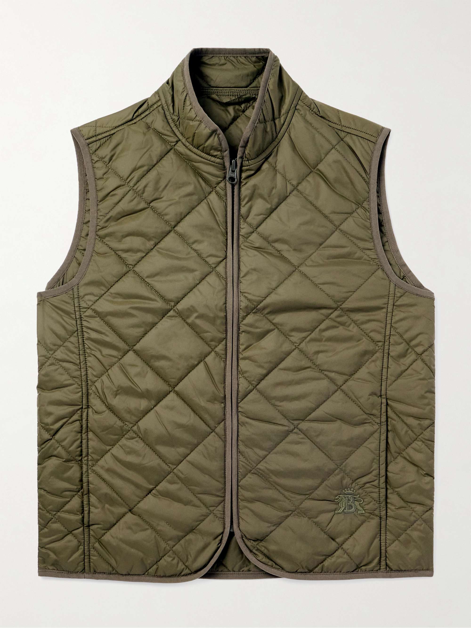 Logo-Embroidered Quilted Shell Gilet view