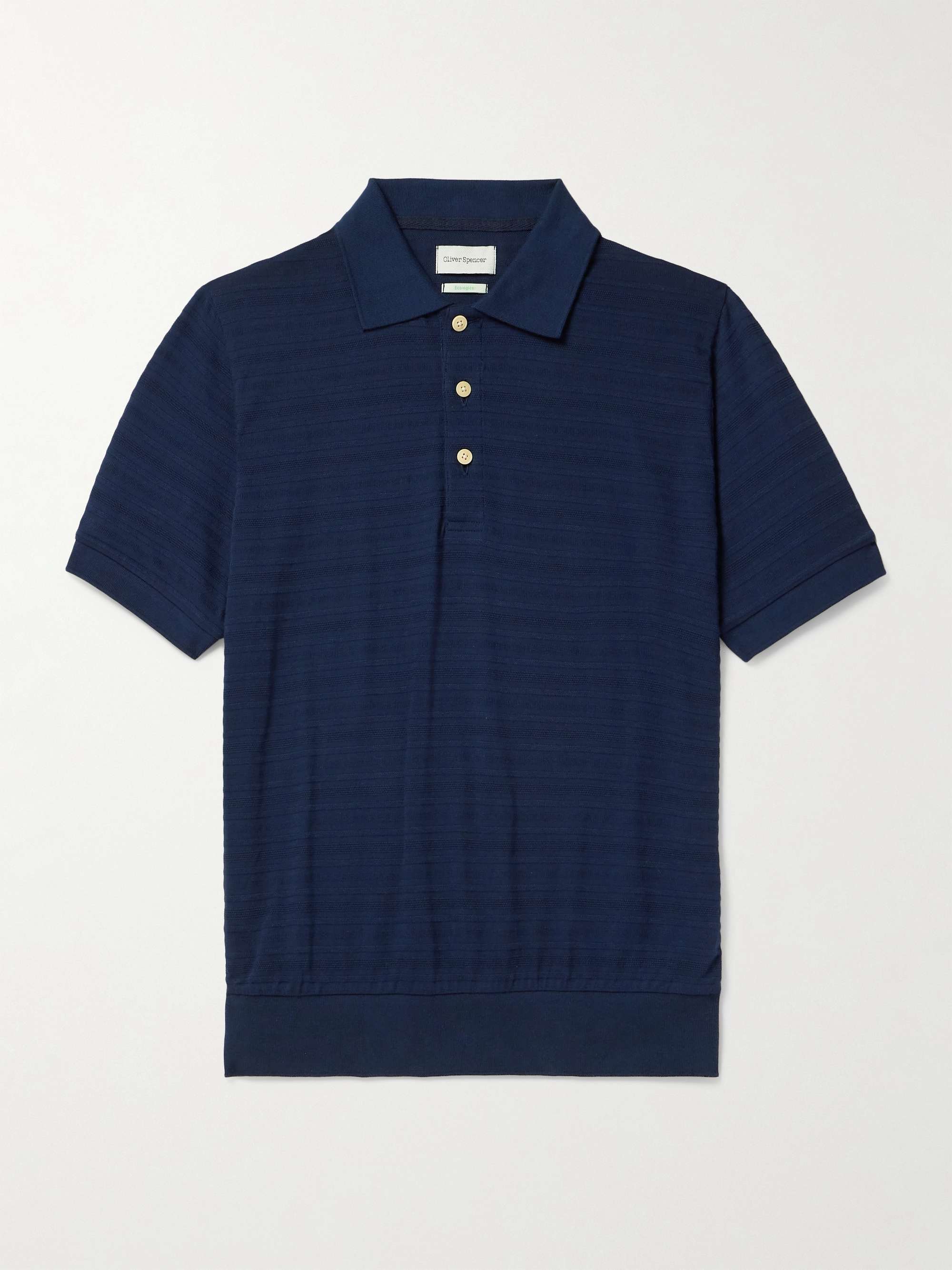 Glendale Ribbed-Knit Polo Shirt view