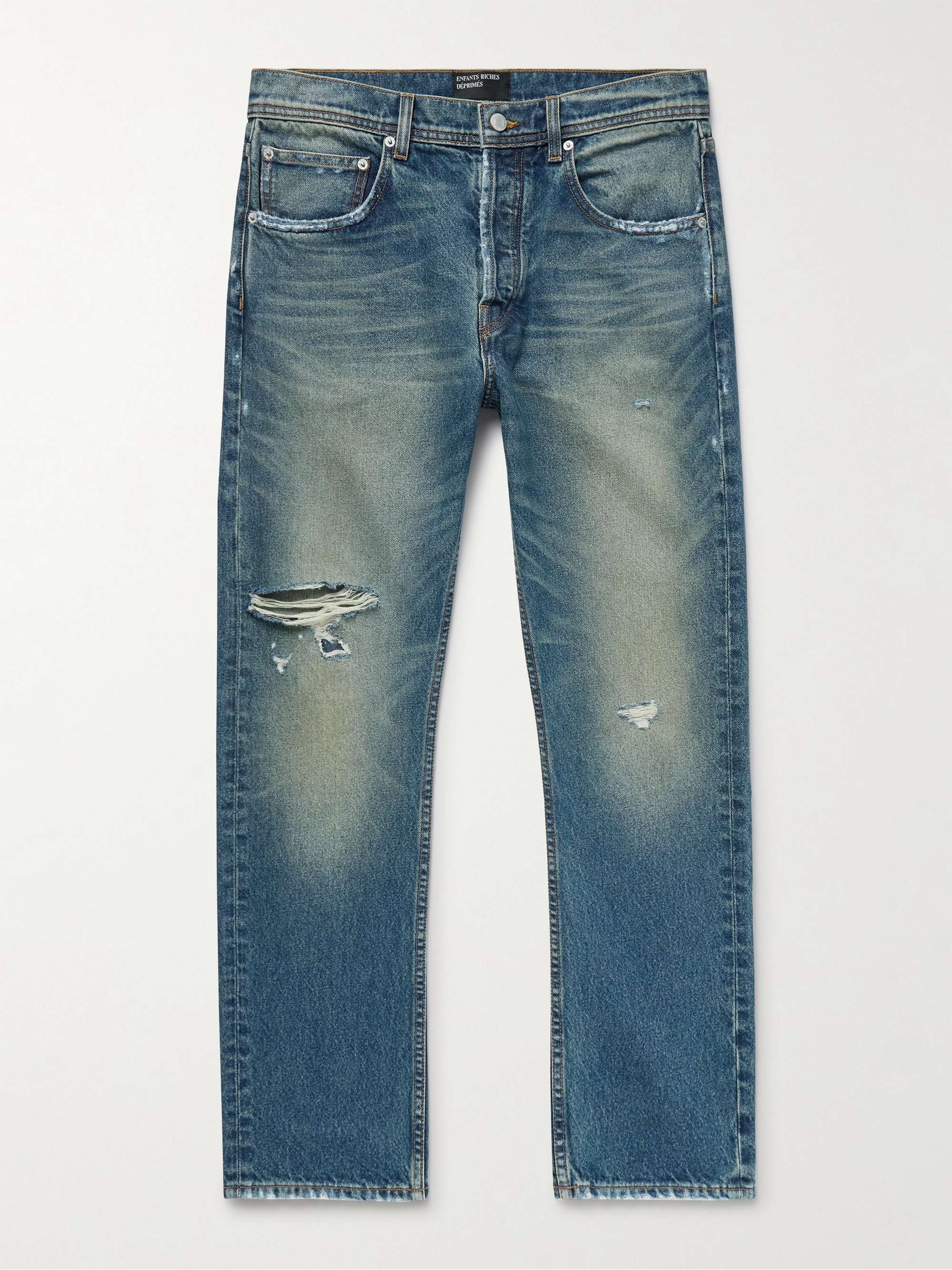Straight-Leg Distressed Jeans view