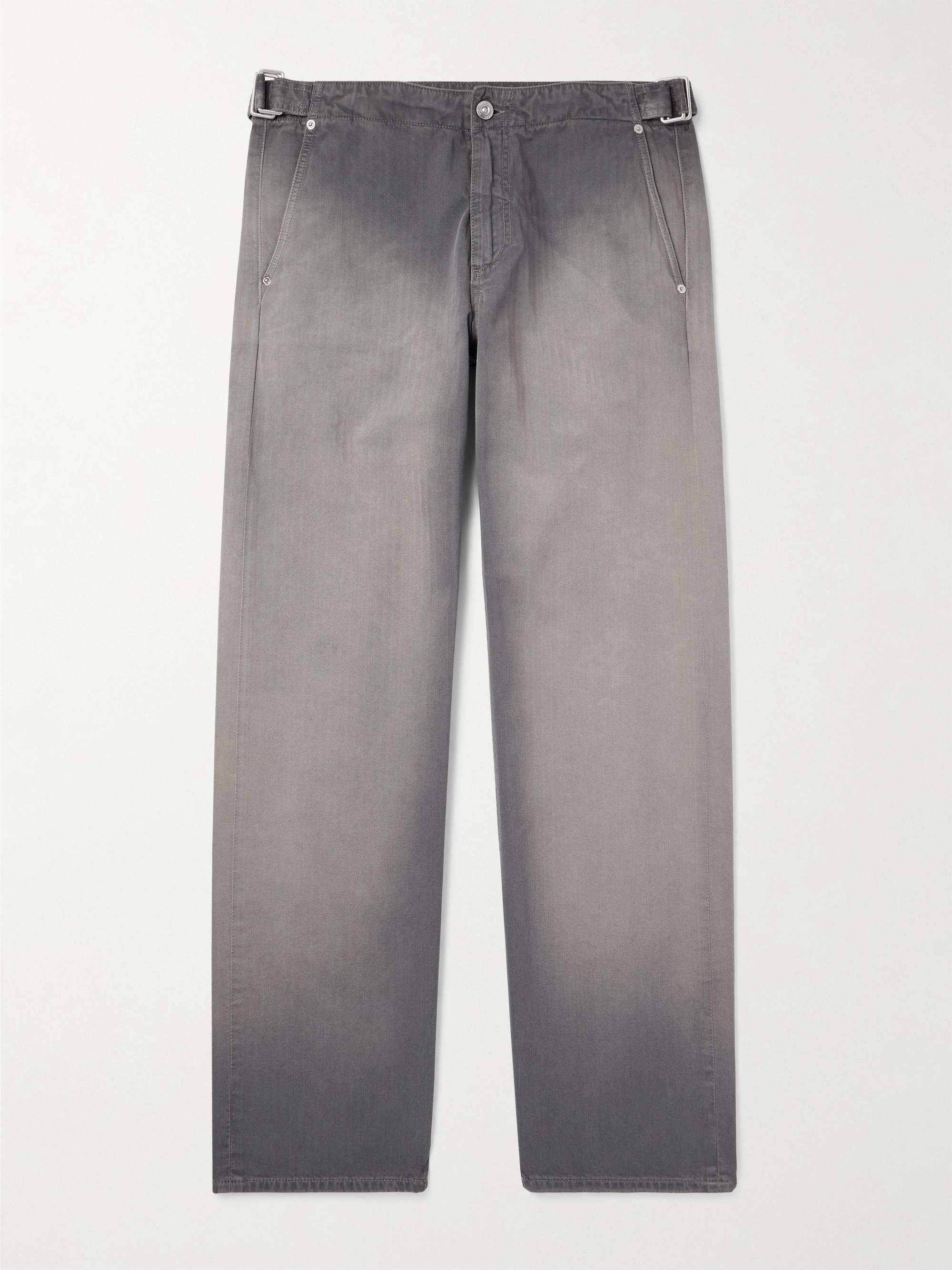 Straight-Leg Herringbone Jeans view