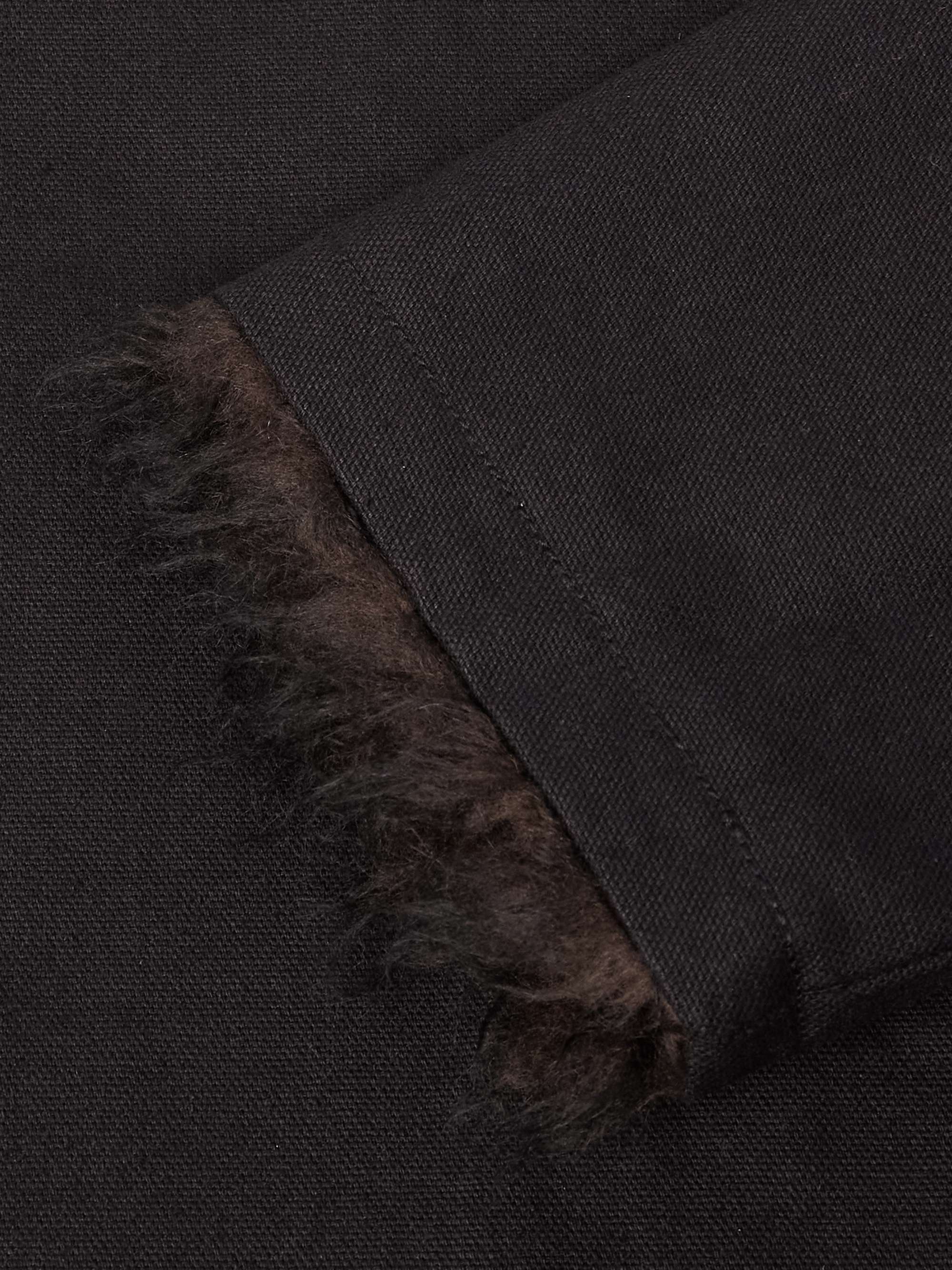 Constructor Faux Fur-Trimmed Canvas Bomber Jacket view