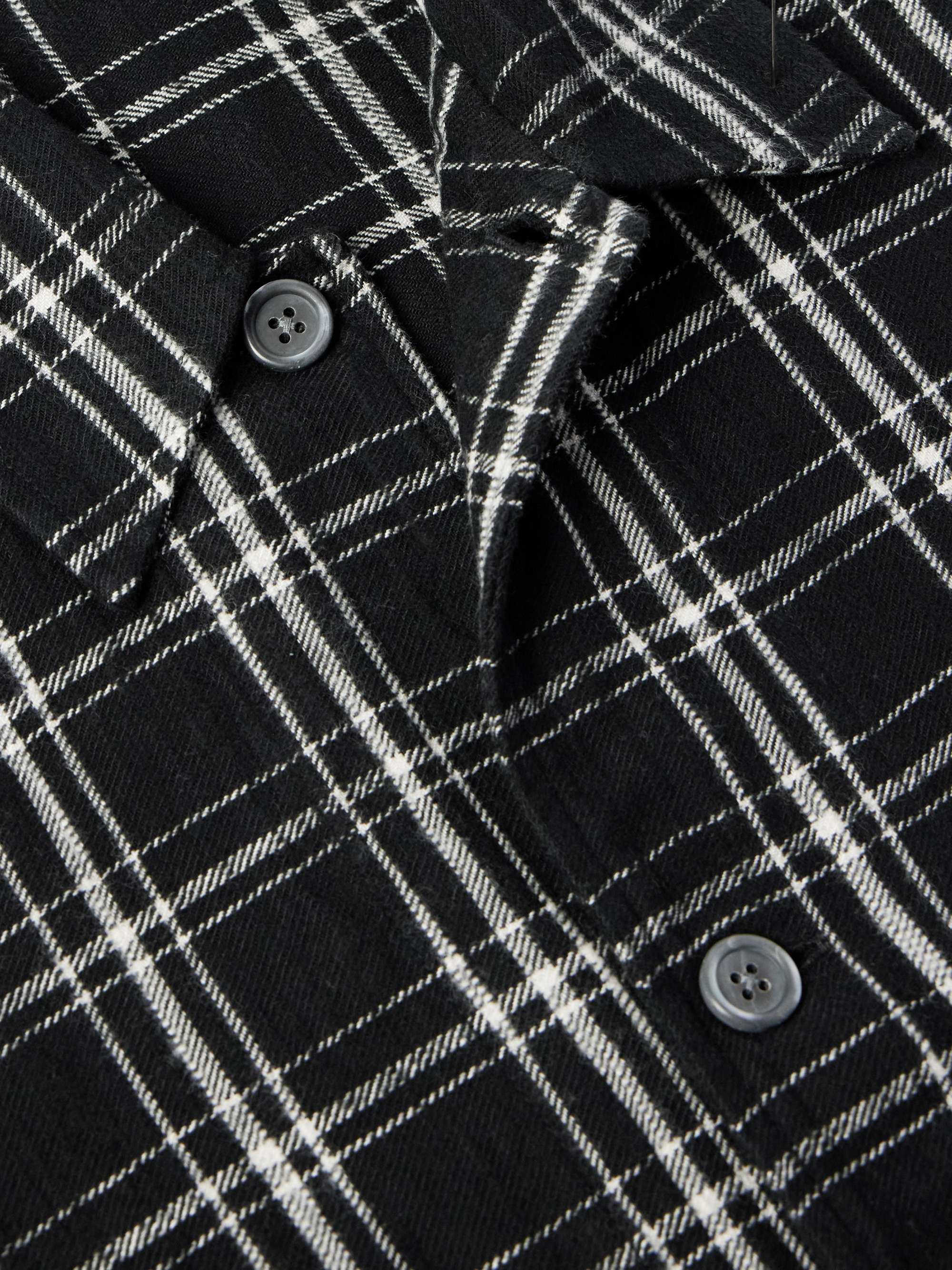 Haven Checked Cotton-Flannel Overshirt view