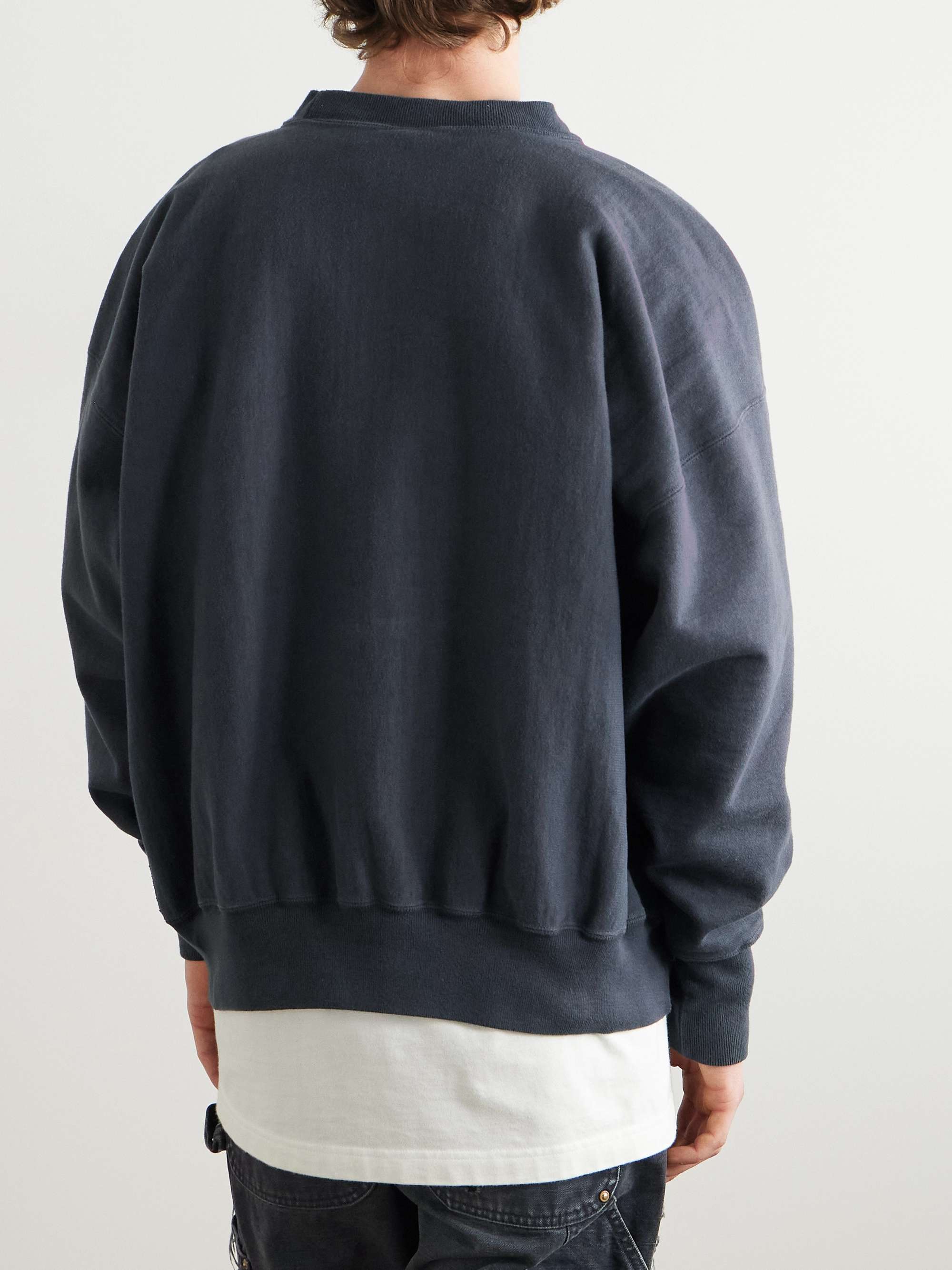 Logo-Print Cotton-Blend Jersey Sweatshirt view