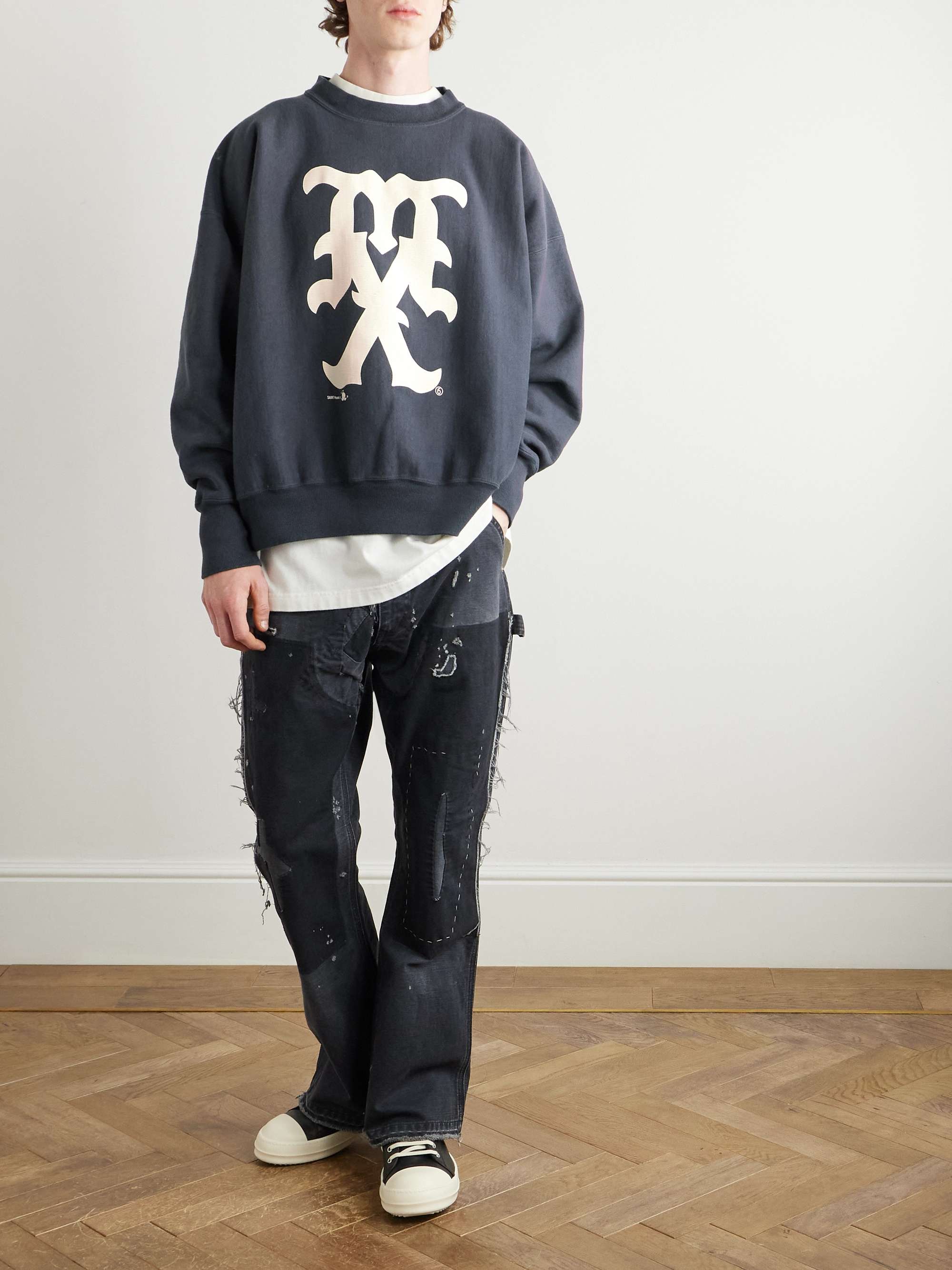 Logo-Print Cotton-Blend Jersey Sweatshirt view