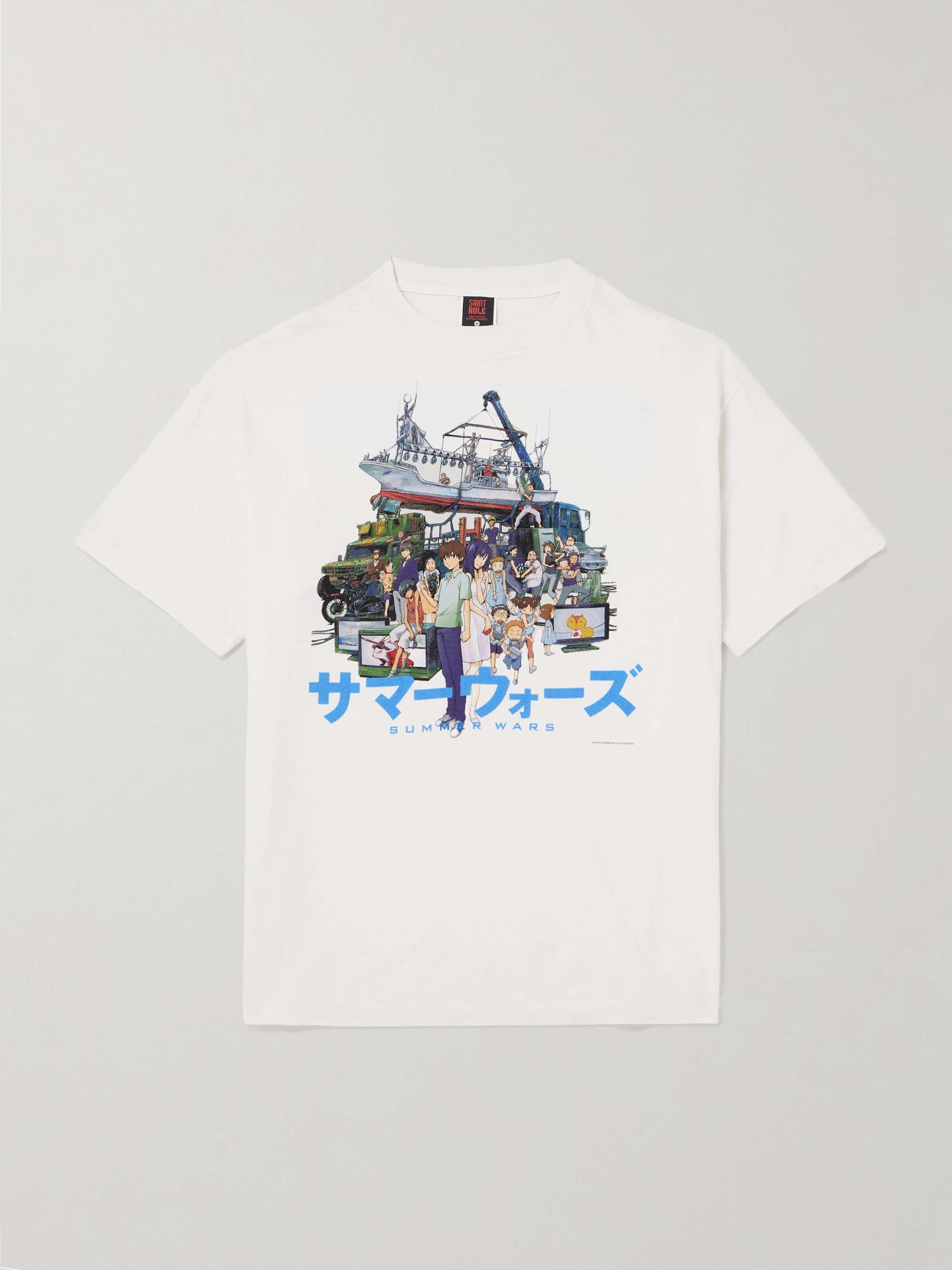 + Summer Wars + GEEKS RULE Printed Cotton-Jersey T-Shirt view