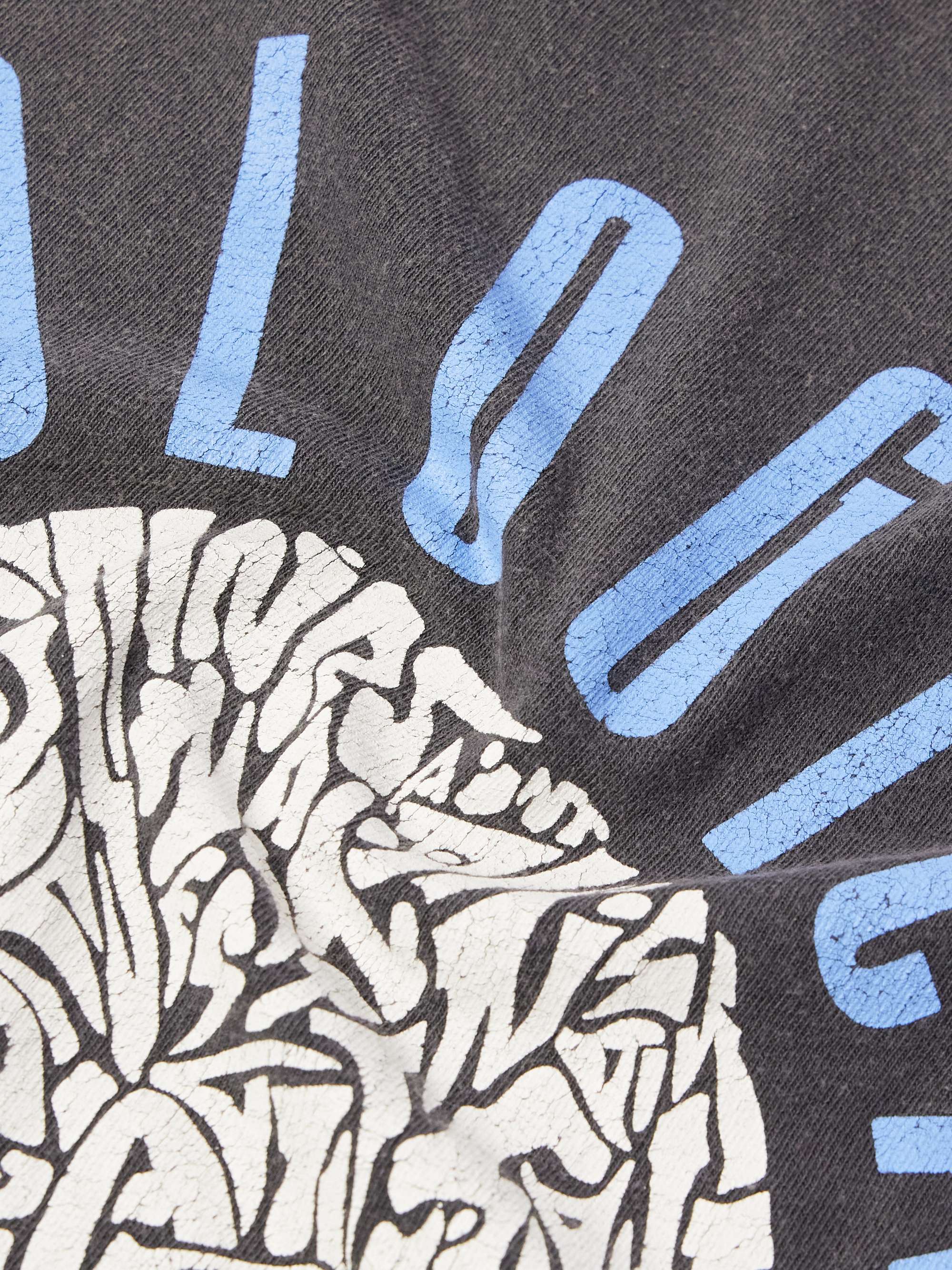 Ideological Abnormality Distressed Printed Cotton-Jersey T-Shirt view