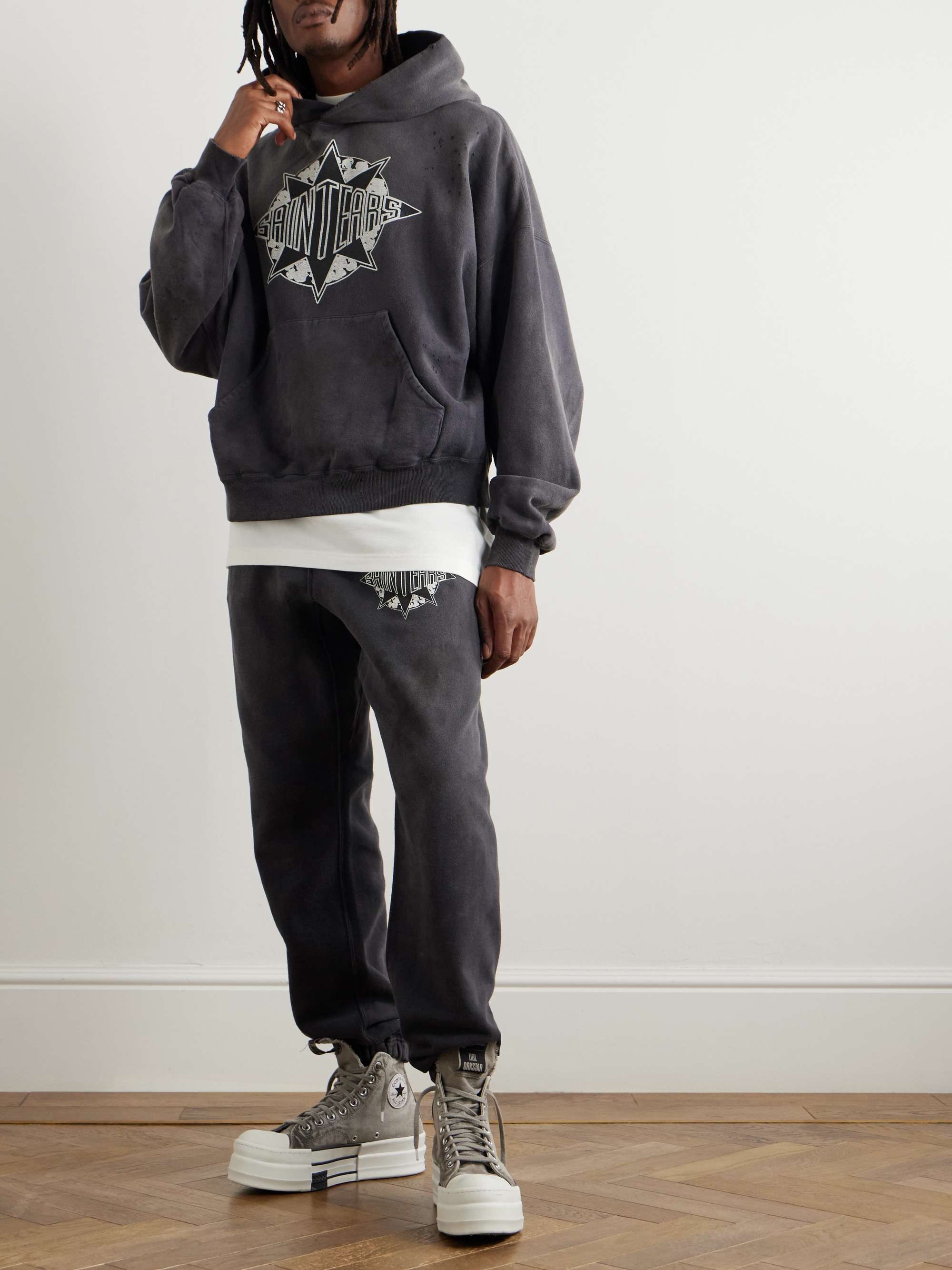 + Denim Tears Logo-Print Cotton-Jersey Sweatpants view