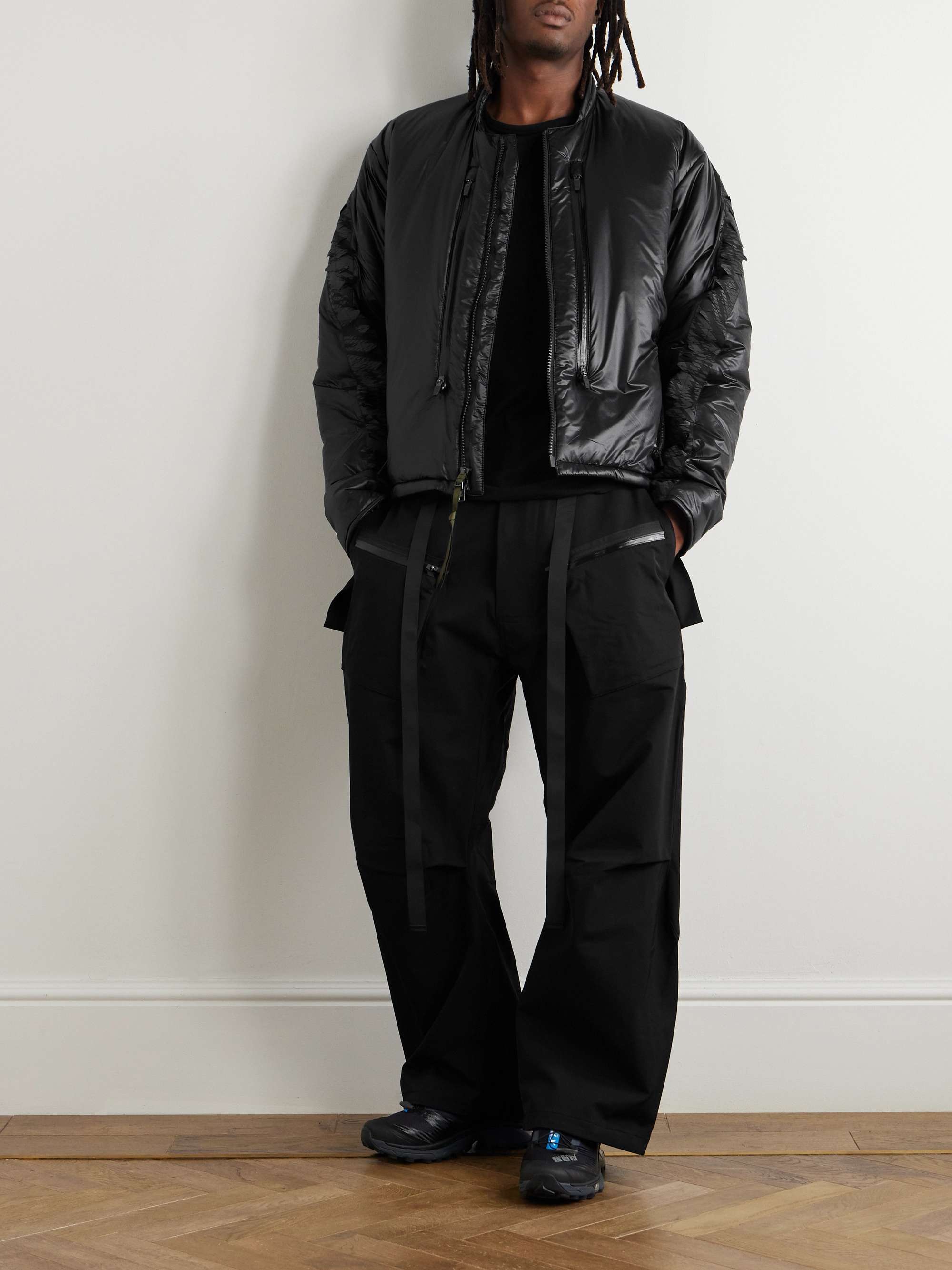 Straight-Leg Webbing-Trimmed Schoeller® Dryskin™ Cargo Trousers view