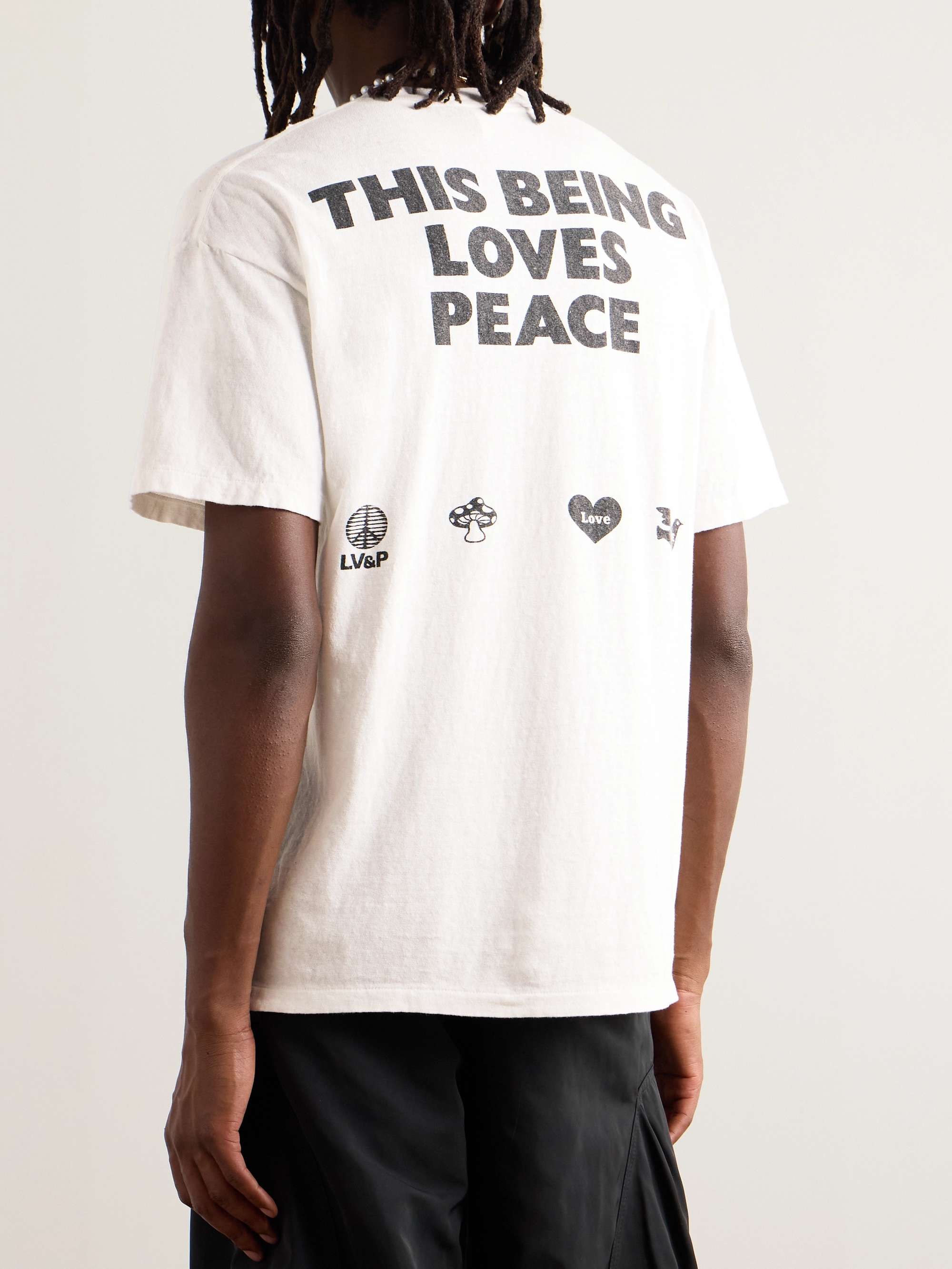 I Love You Printed Cotton-Jersey T-Shirt view