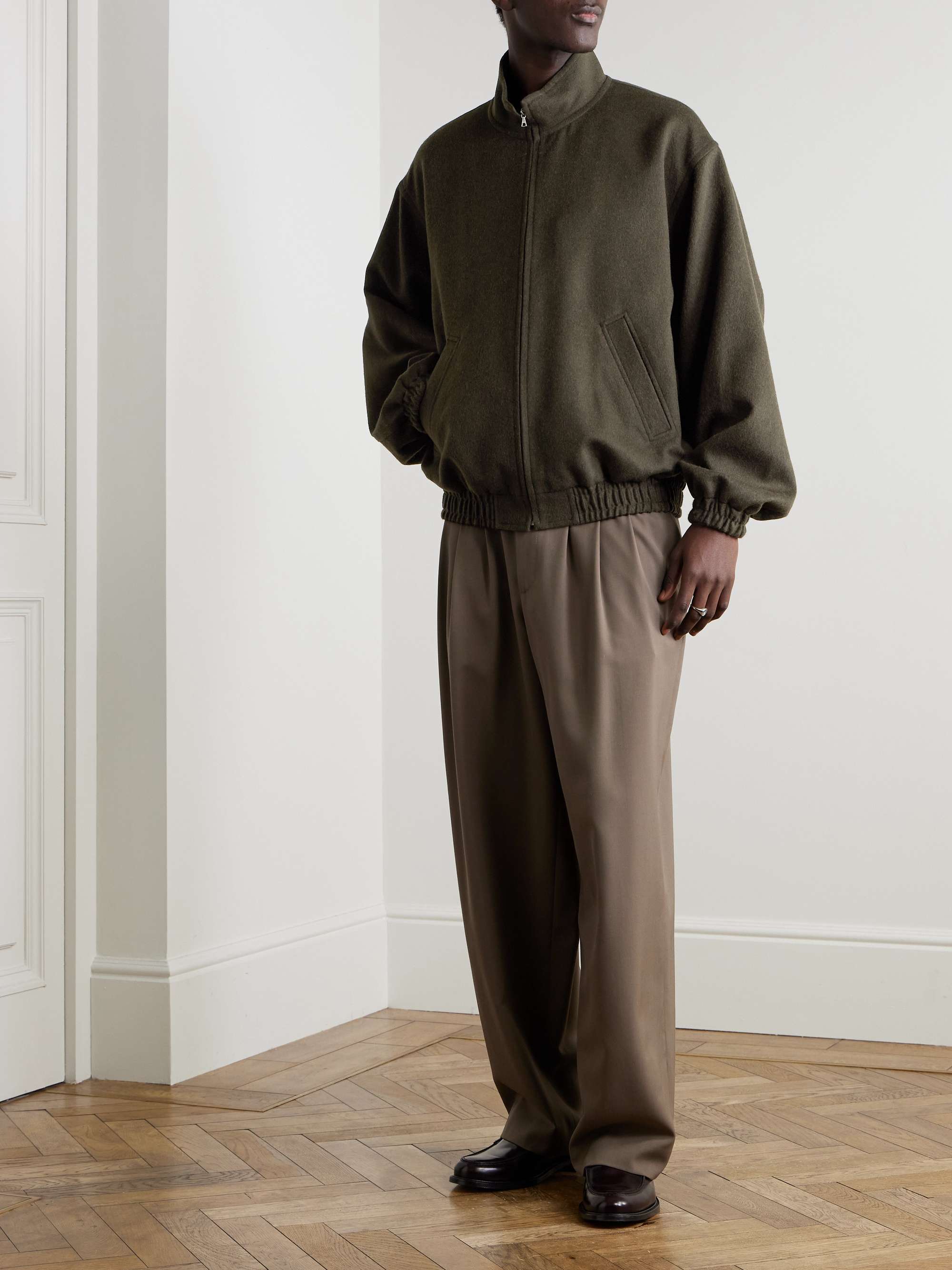 Oversized Camel Hair Blouson Jacket view