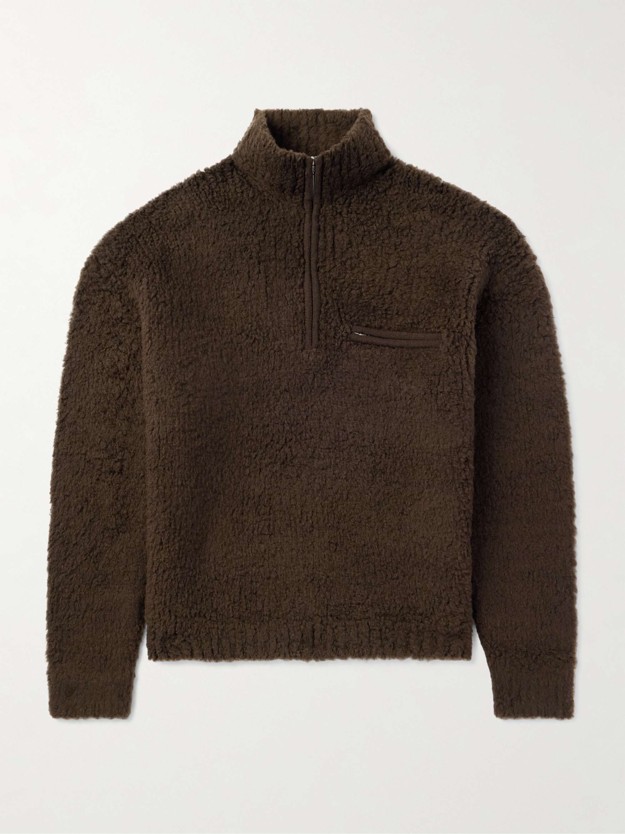 Boa Wool-Blend Bouclé Half-Zip Sweater view