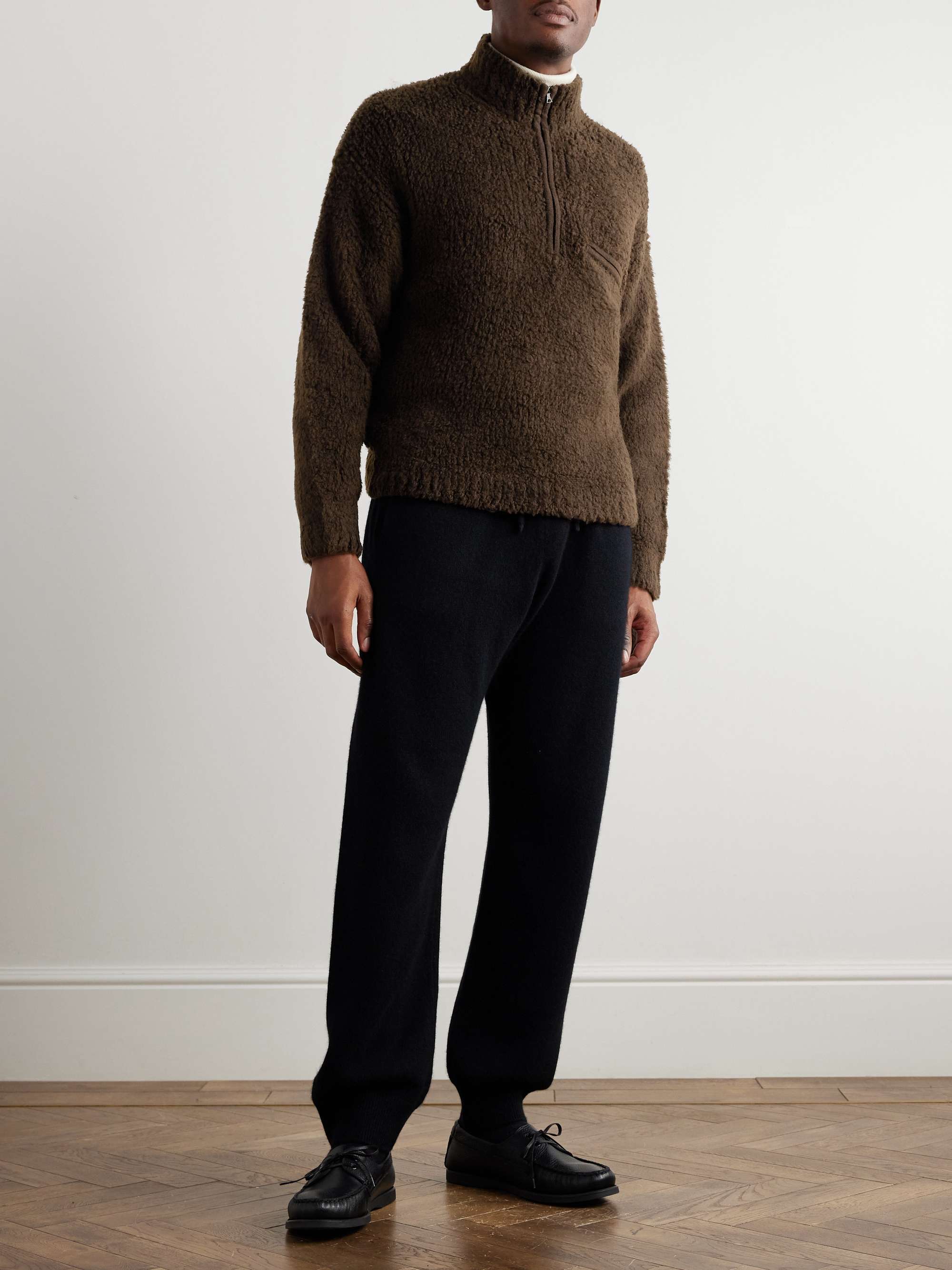 Boa Wool-Blend Bouclé Half-Zip Sweater view