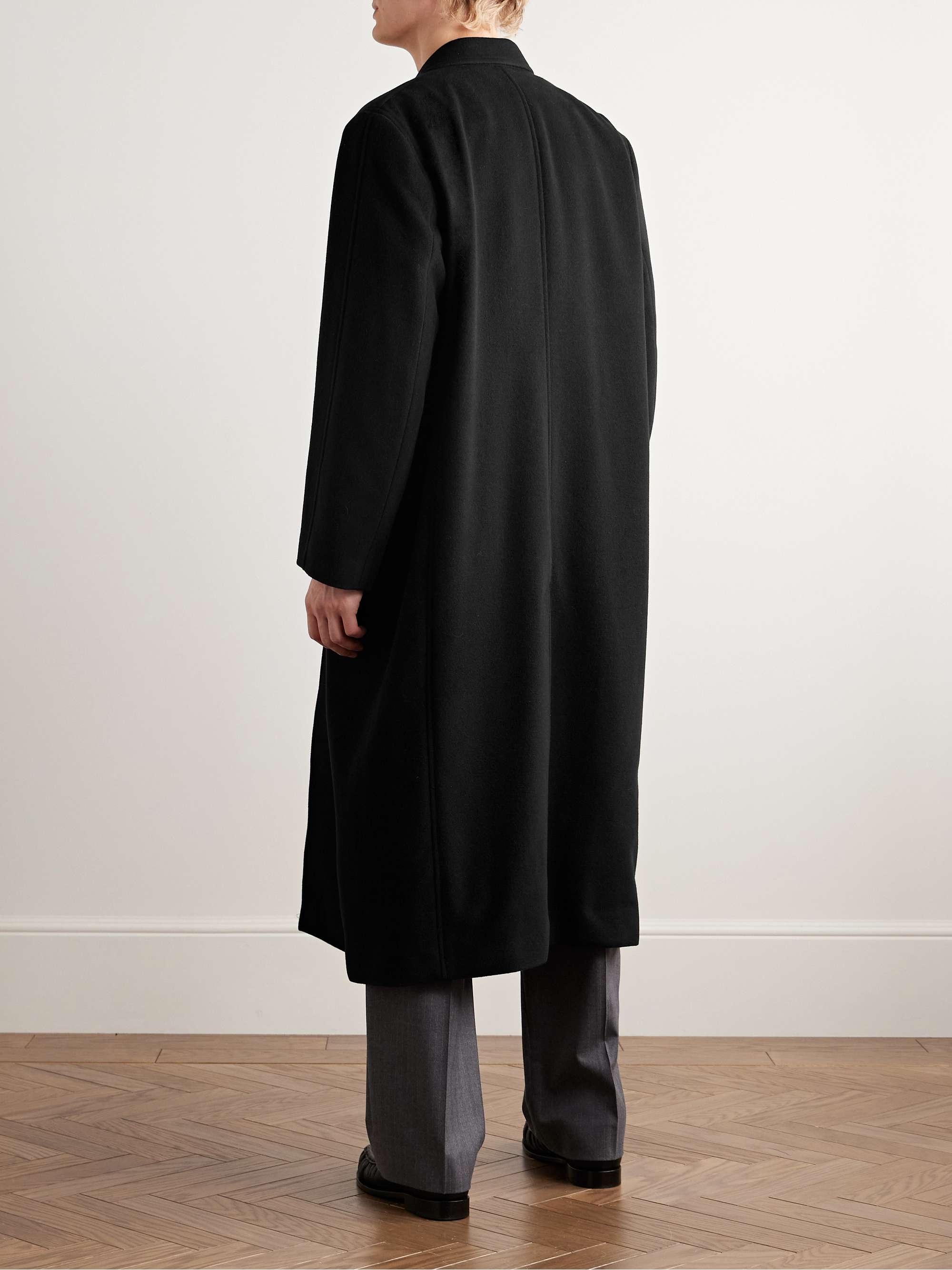 Oversized Double-Breasted Super 160s Wool Coat view