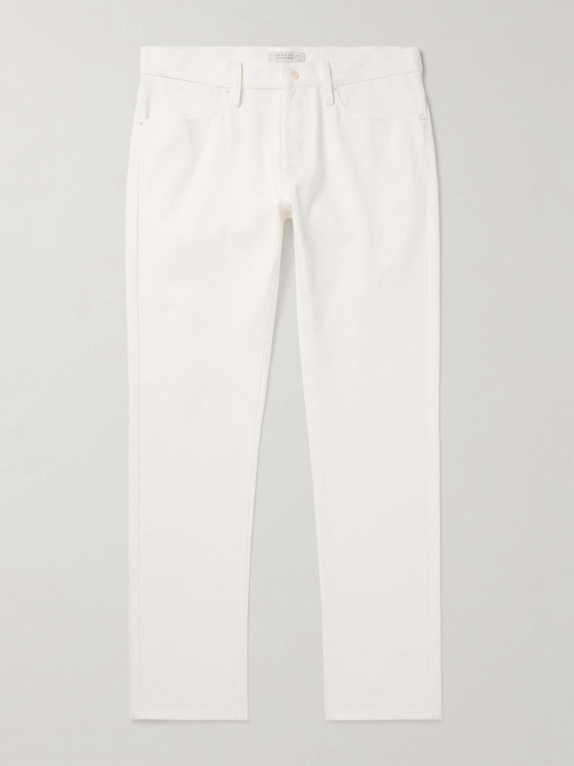 Anthony Slim-Fit Straight-Leg Cotton-Twill Trousers view