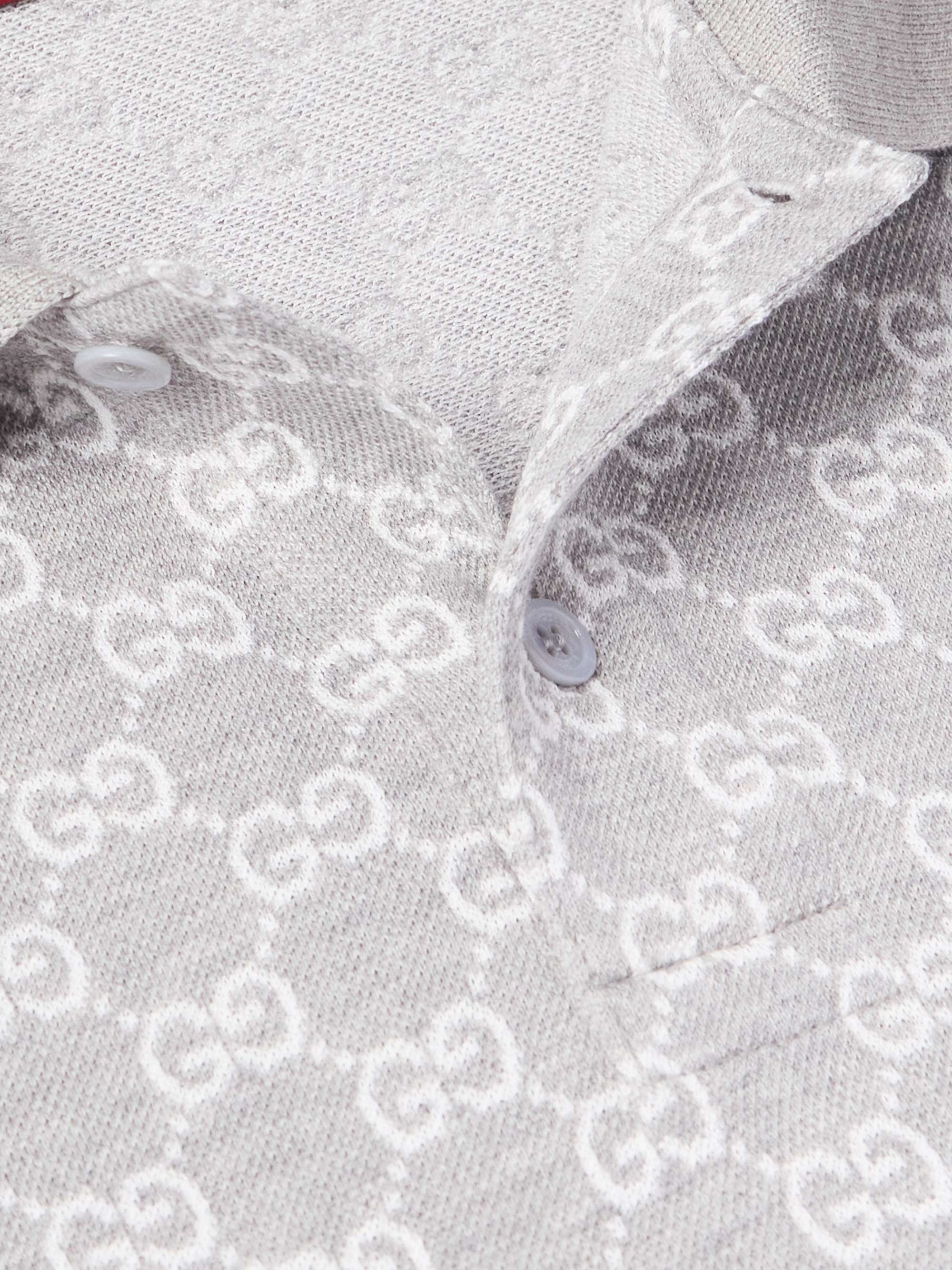 Monogrammed Cotton-Piqué Polo Shirt view
