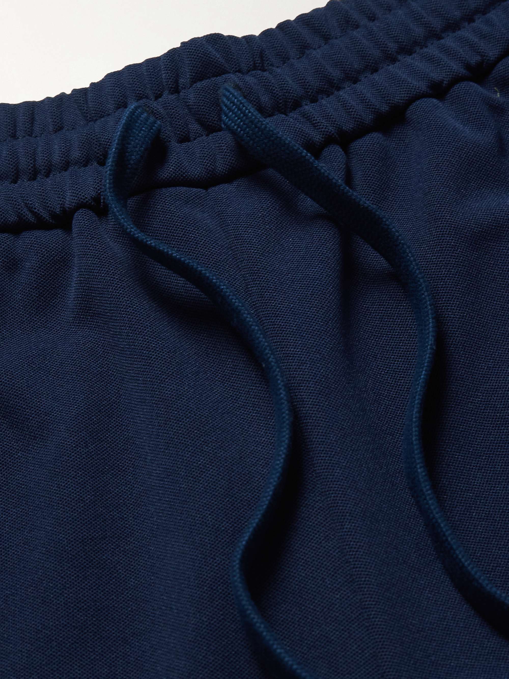 Tapered Logo-Print Striped Jersey Sweatpants view