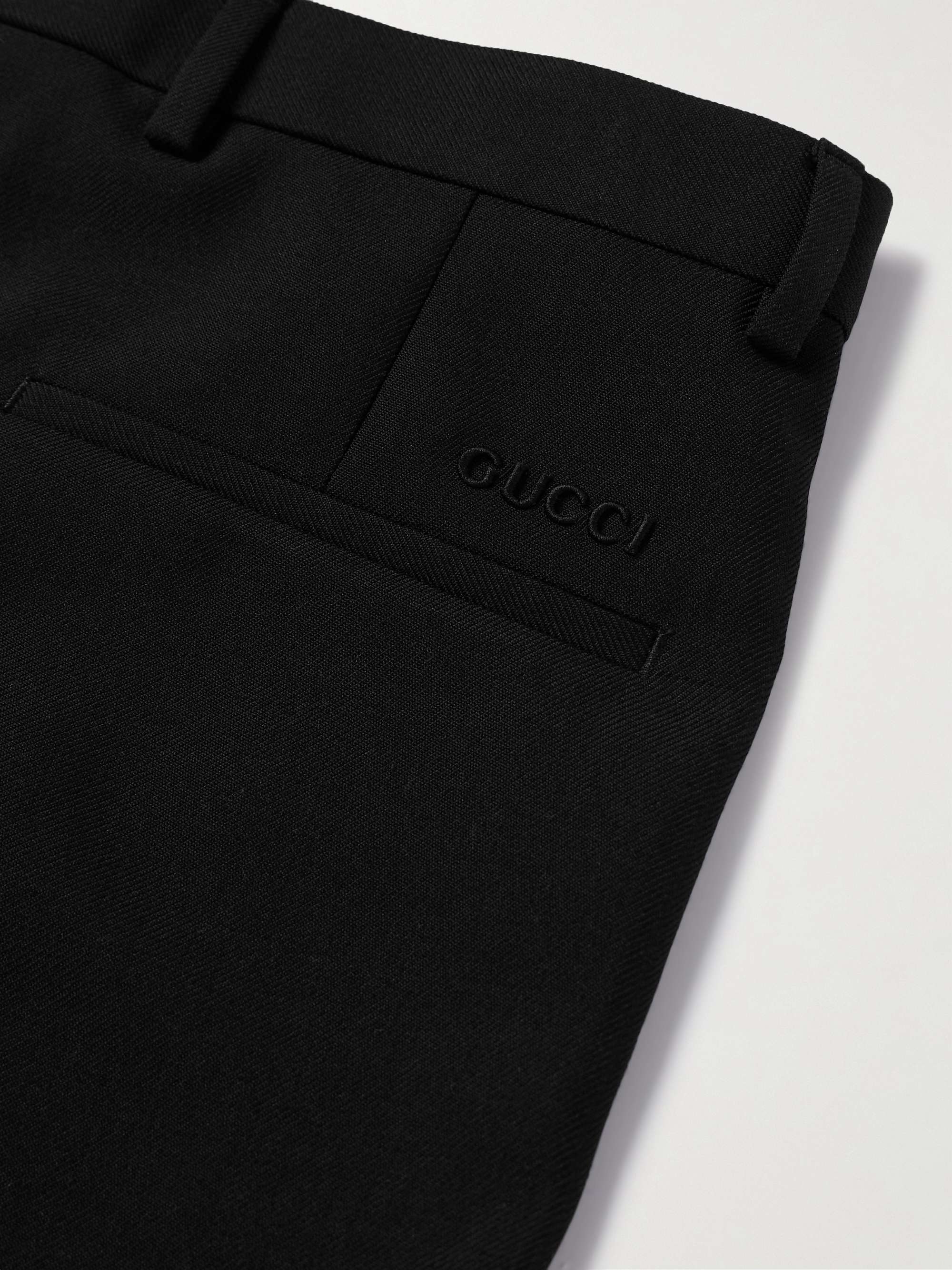 Slim-Fit Straight-Leg Twill Trousers view